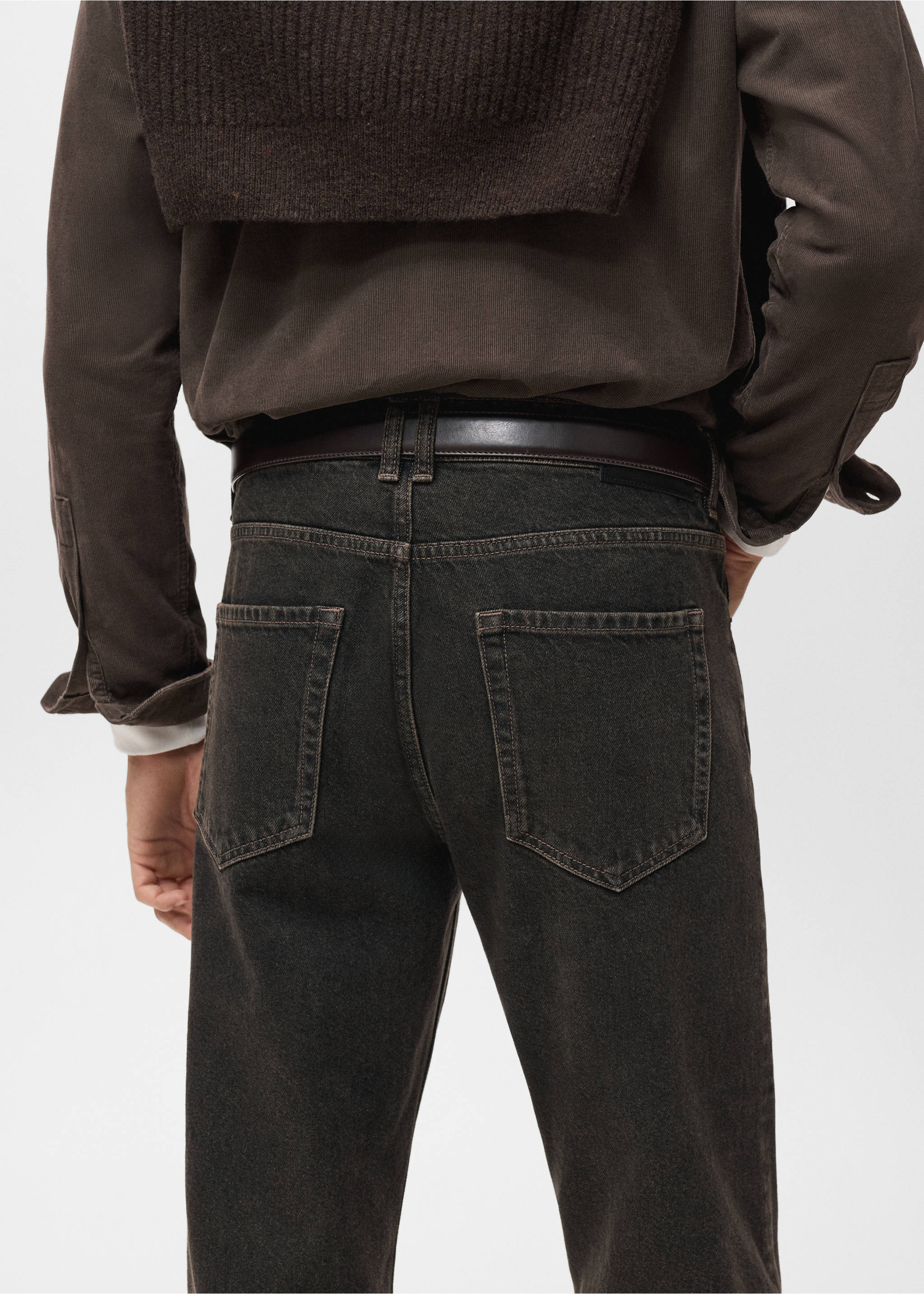 Jeans Lori tapered fit - Detalle del artículo 3, Marrón. Ref: 17037885-00.