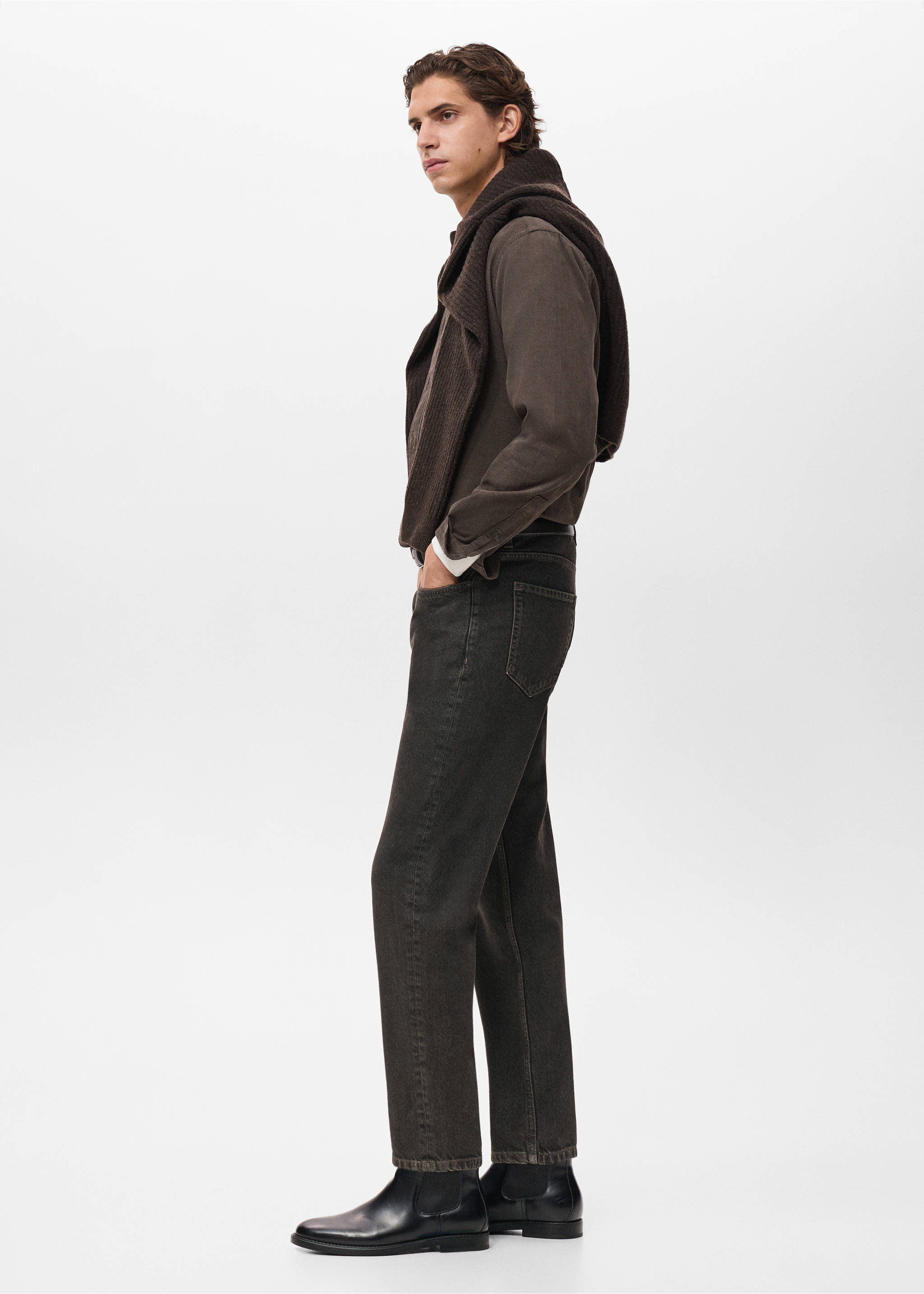 Jeans Lori tapered fit - Detalle del artículo 2, Marrón. Ref: 17037885-00.