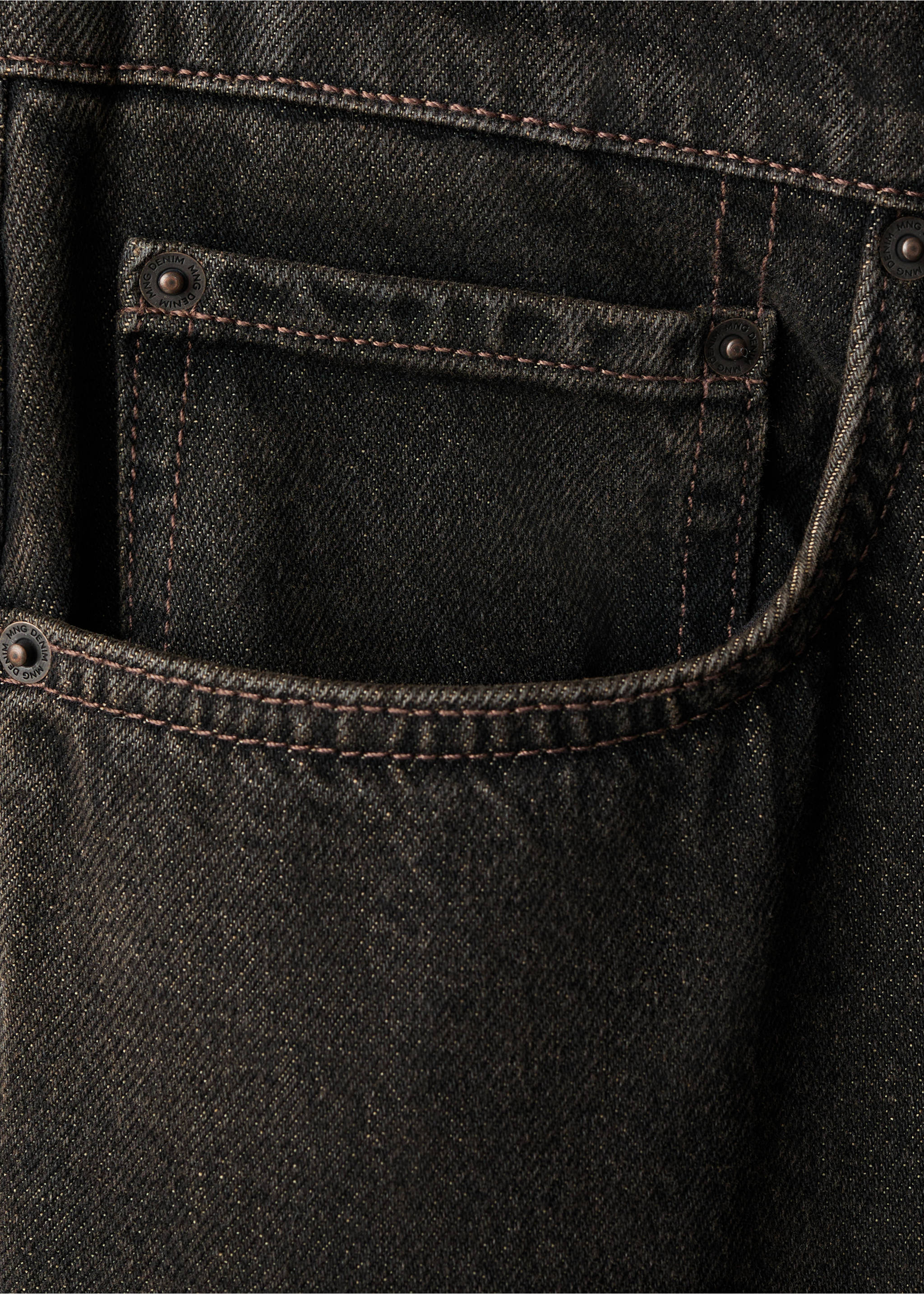 Jeans Lori tapered fit - Detalle del artículo 8, Marrón. Ref: 17037885-00.