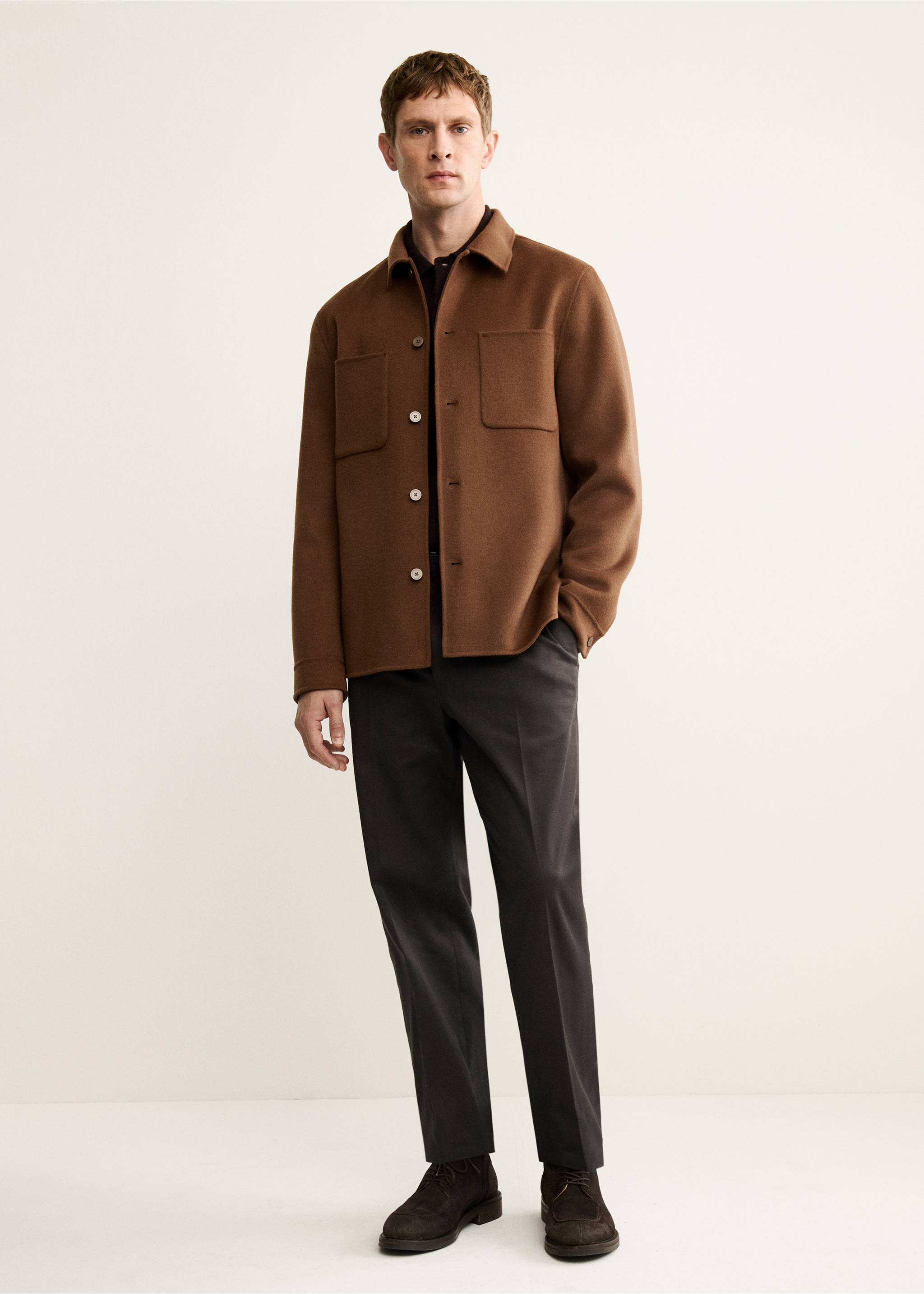 Handmade wool jacket with zip - General plane, Orange. Ref: 17037886-00.