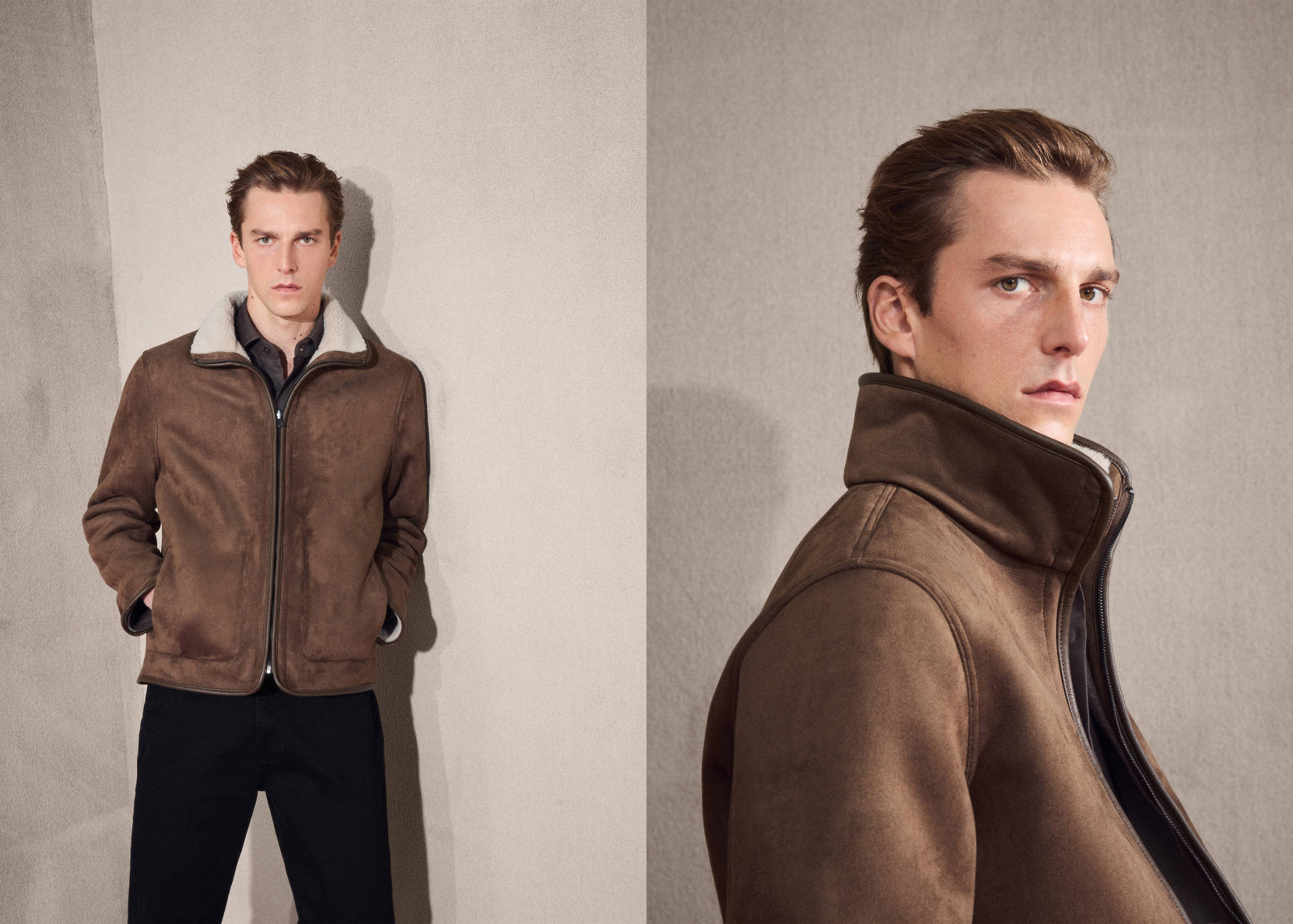 Reversible sheepskin jacket - Panoramic plane