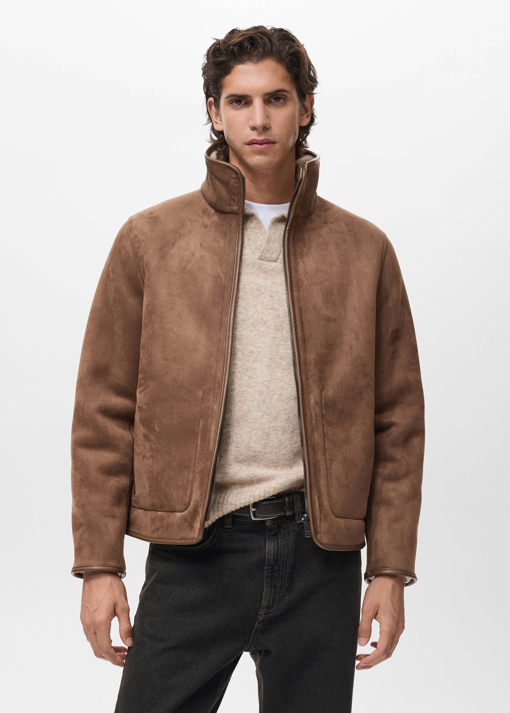 Reversible sheepskin jacket - Medium plane