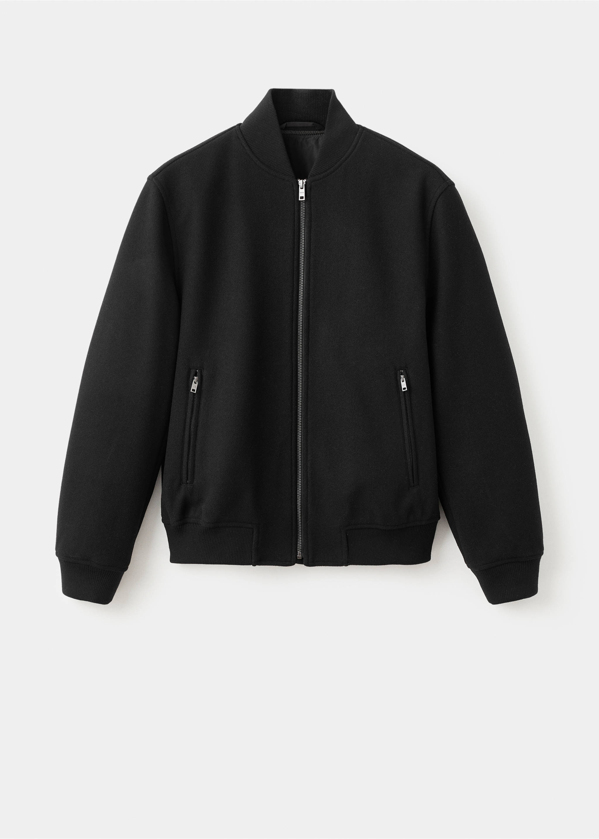 Veste bomber fermeture Éclair - Article sans modèle, Noir. Ref: 17037889-00.