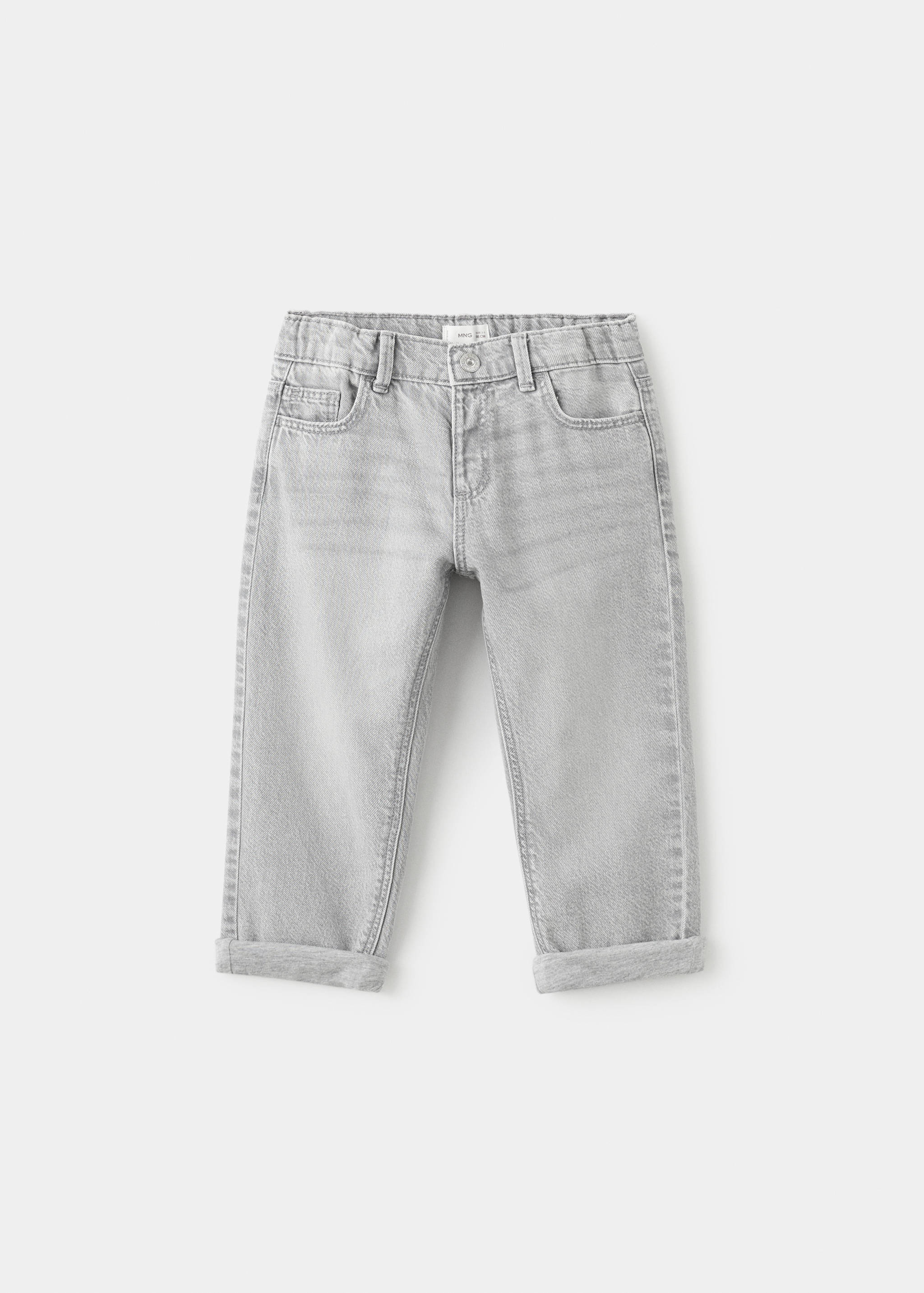 جينز مستقيم بطيات في الأسفل - منتج دون نموذج