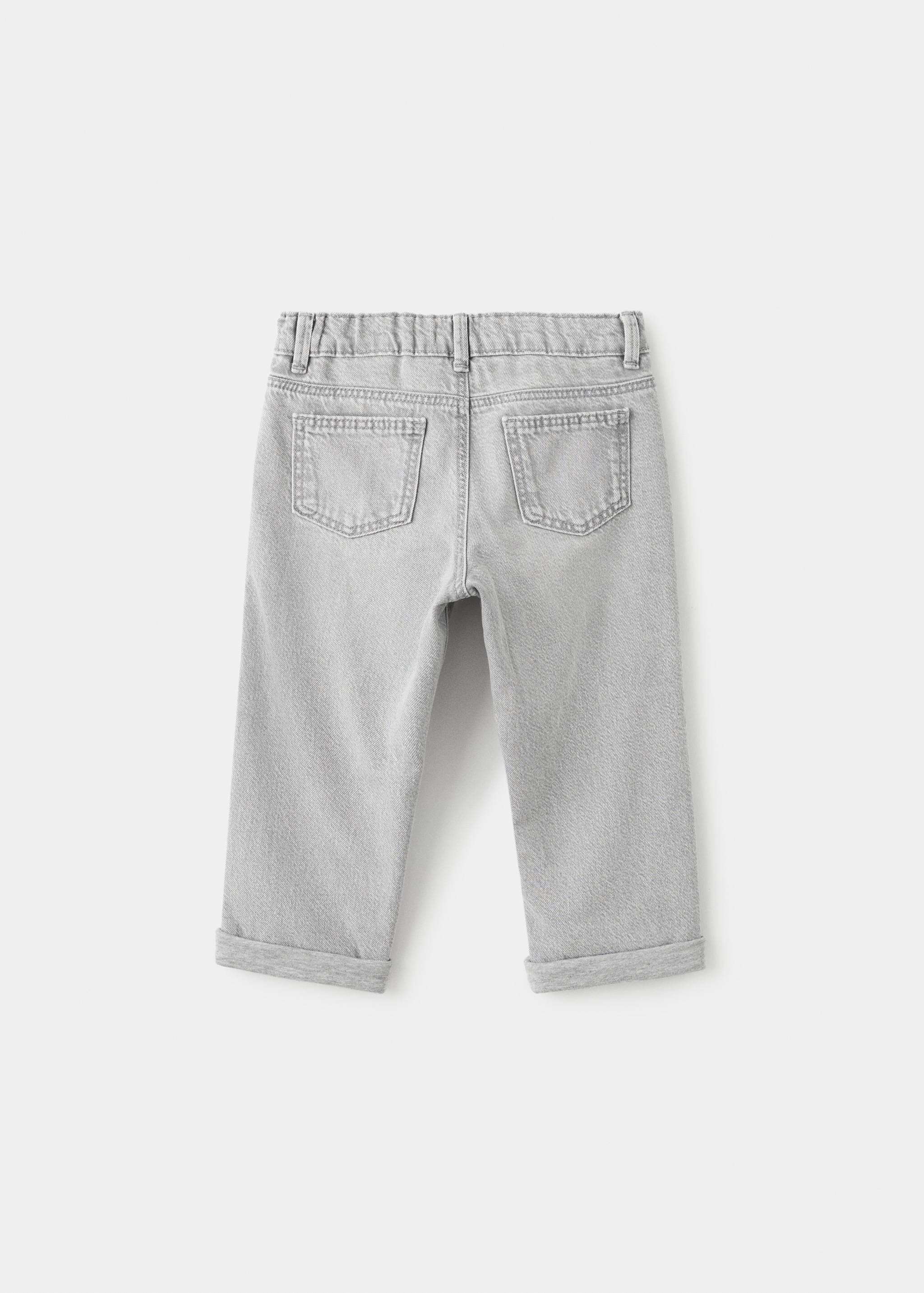 جينز مستقيم بطيات في الأسفل - الجهة الخلفية للمنتج