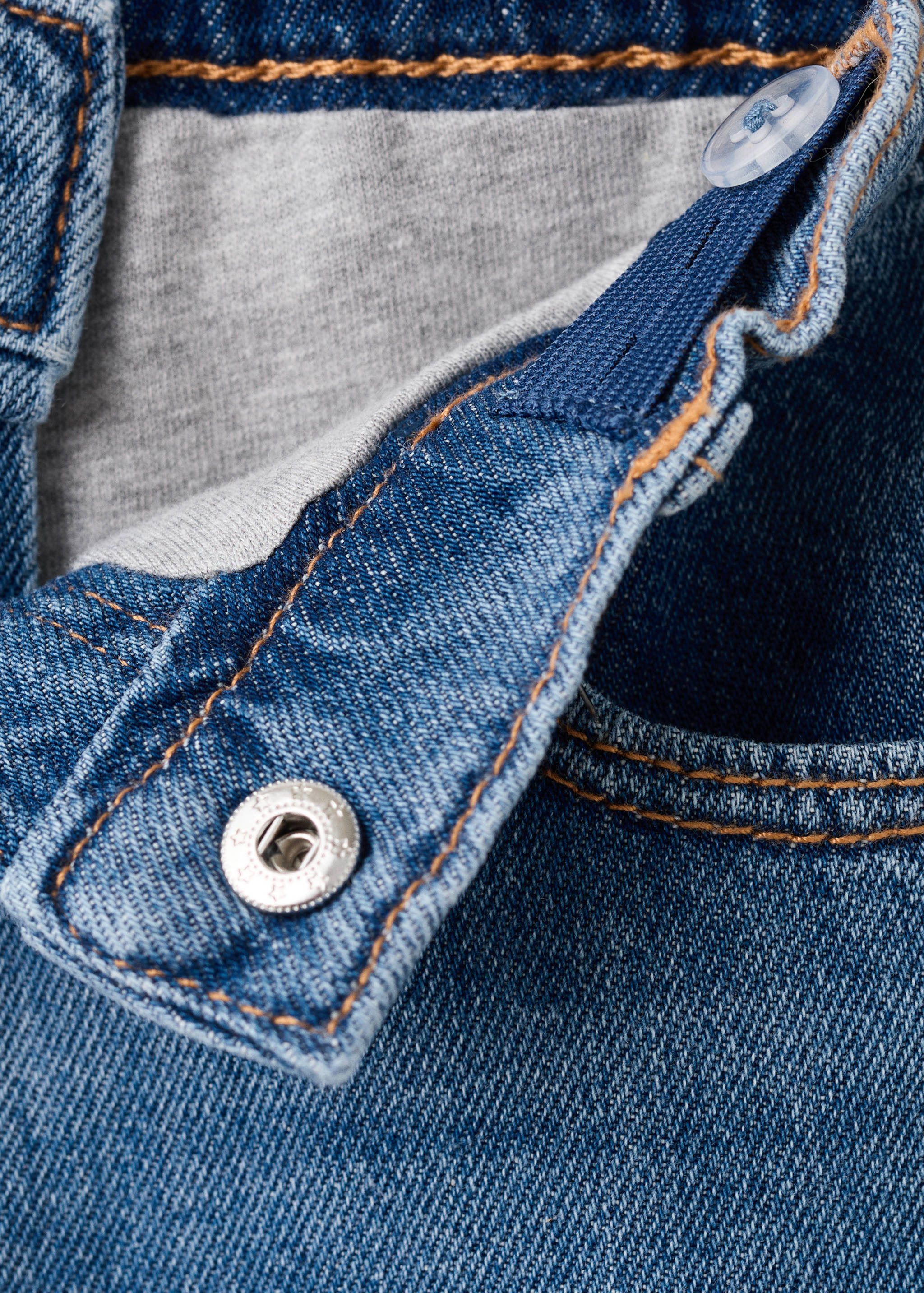 جينز مستقيم بطيات في الأسفل - تفاصيل المنتج 8