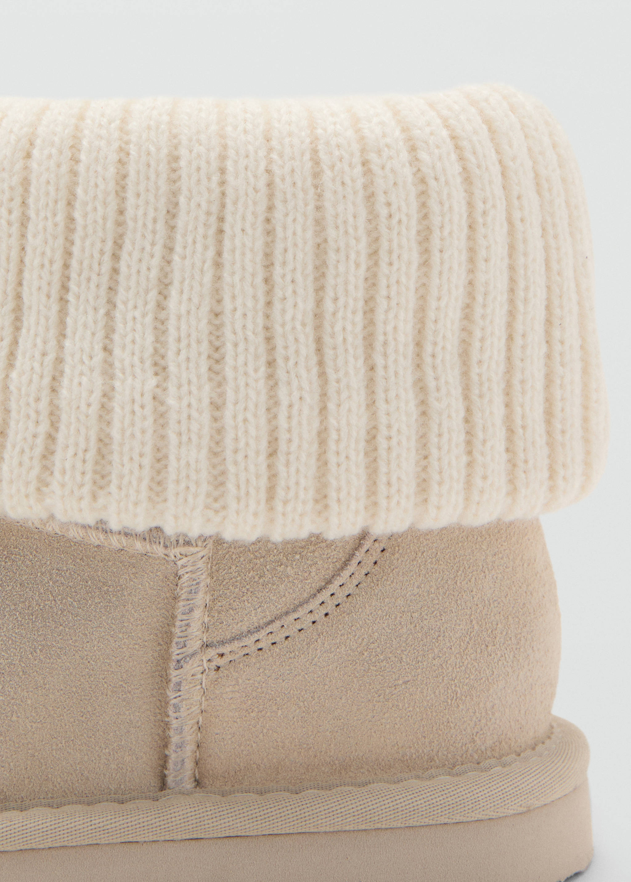 Bottines cuir détail maille - Détail de l'article 1