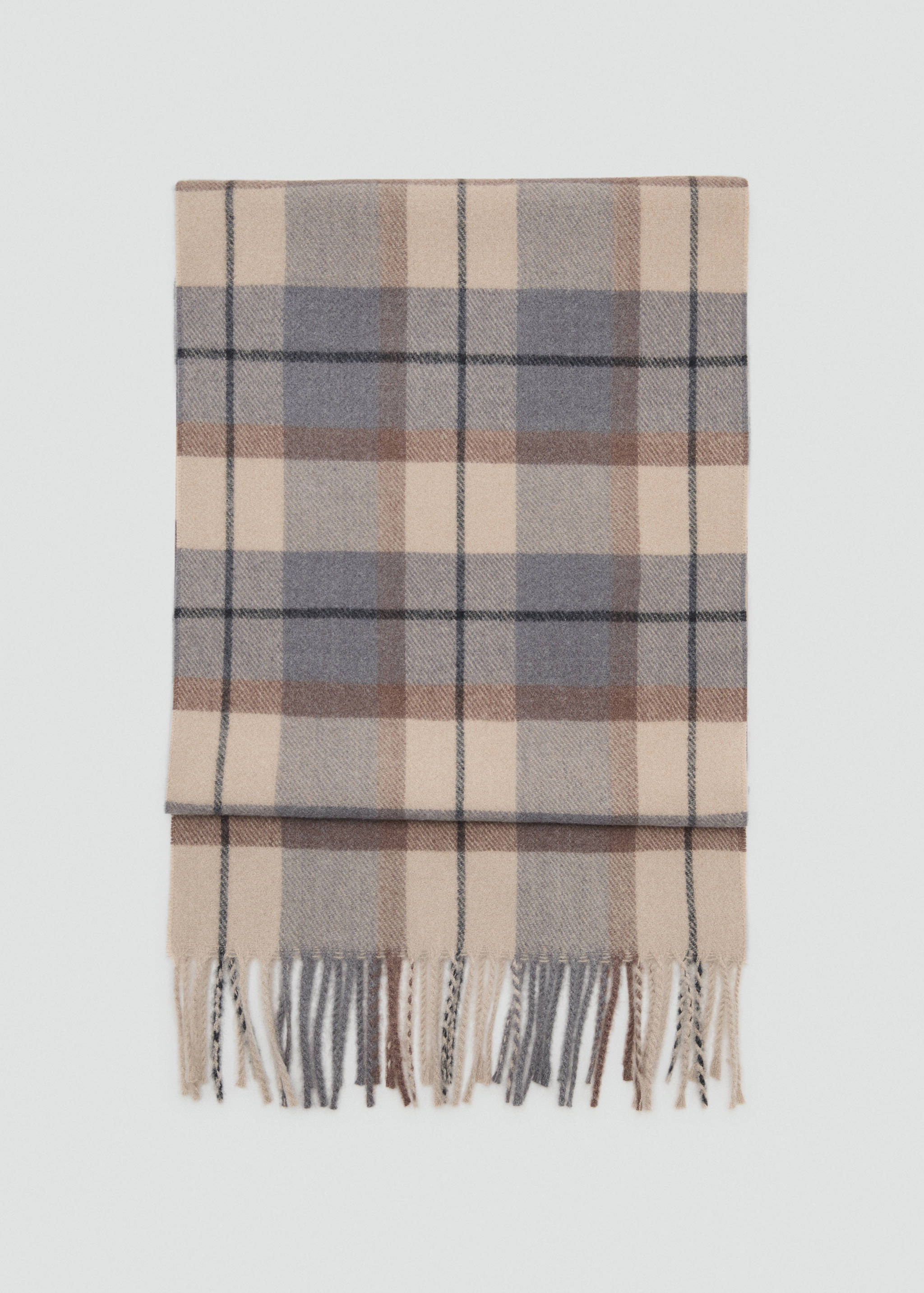 Check fringed scarf - Article without model