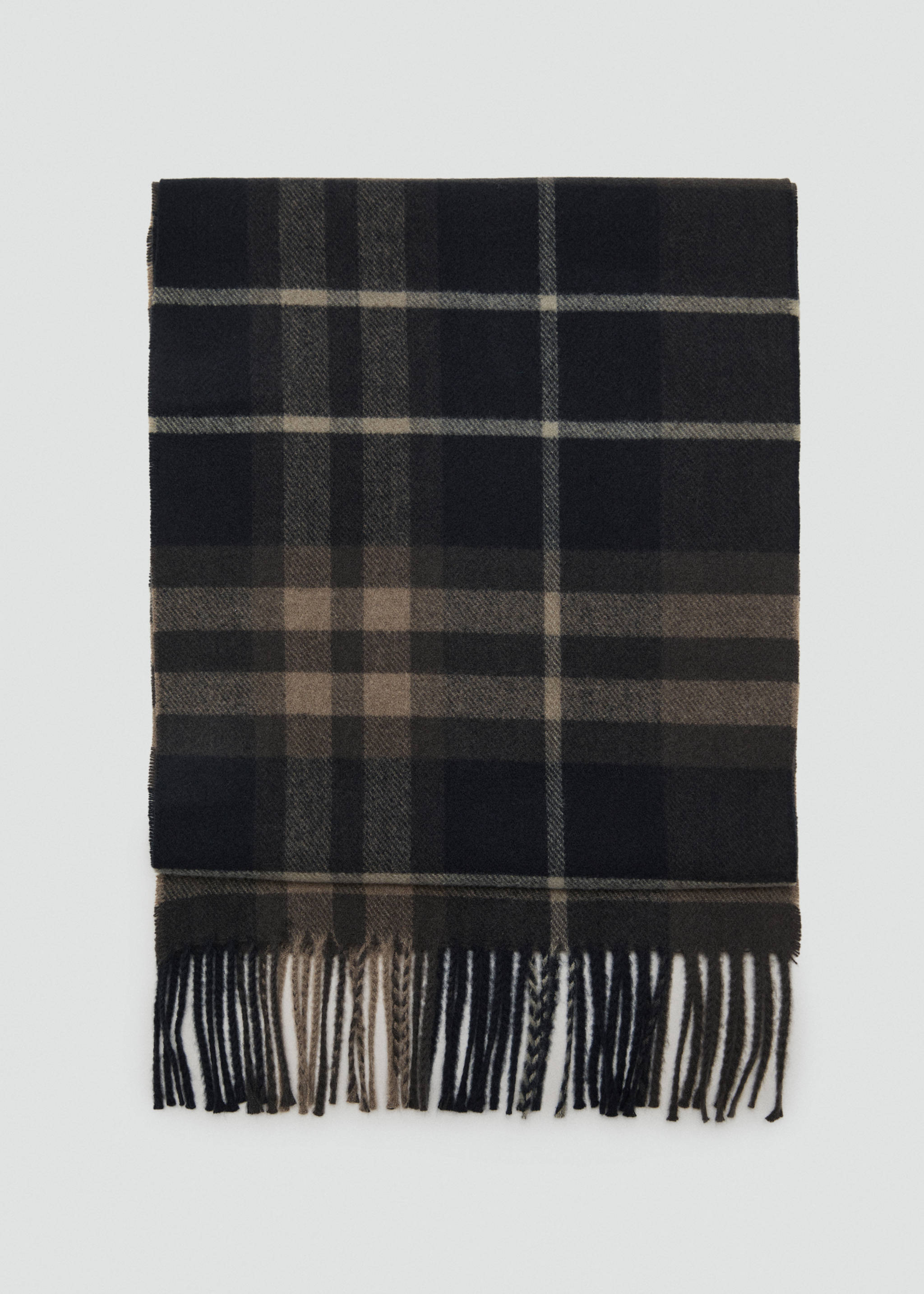 Check fringed scarf - Article without model