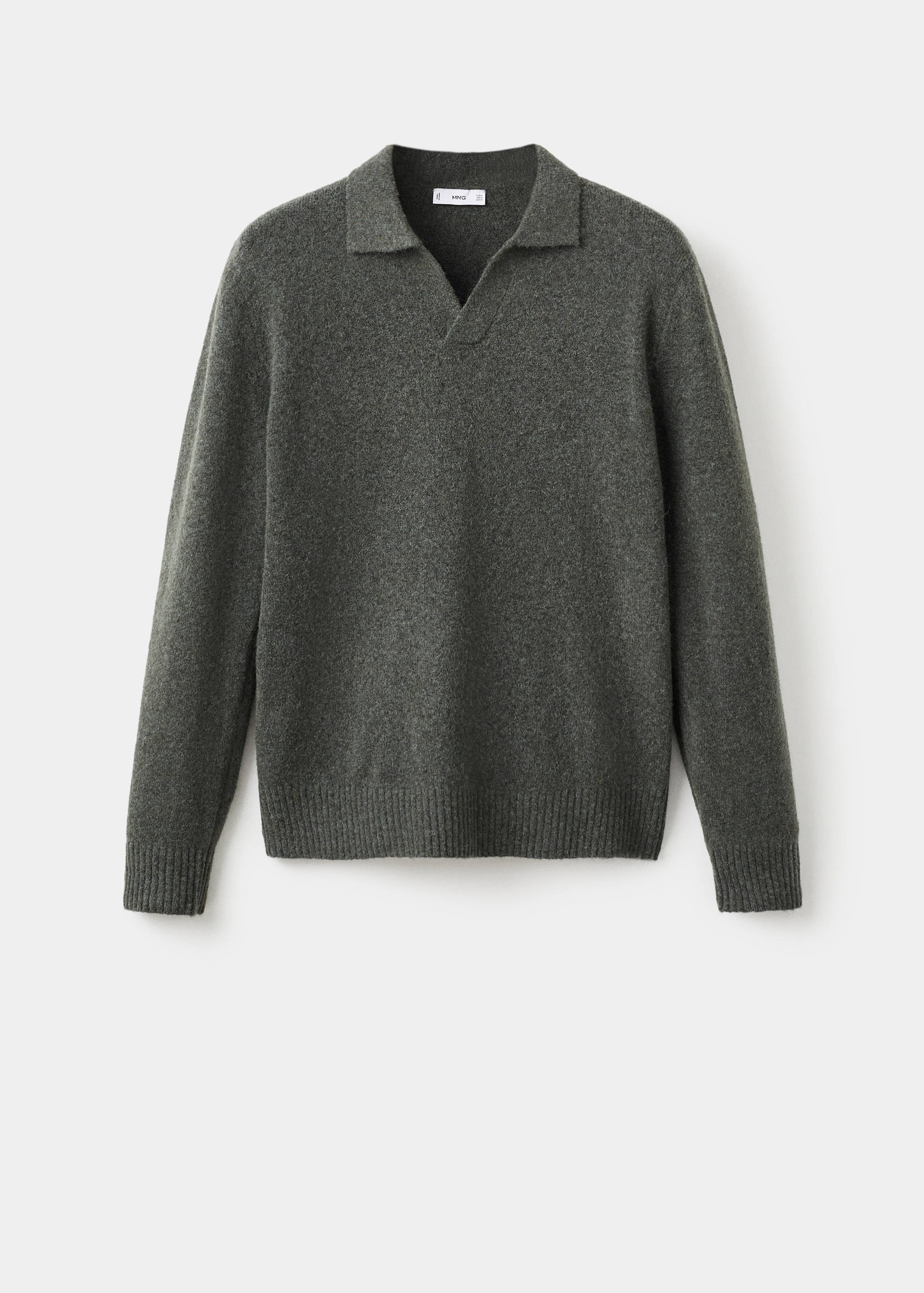 Knitted wool blend polo sweater - Article without model