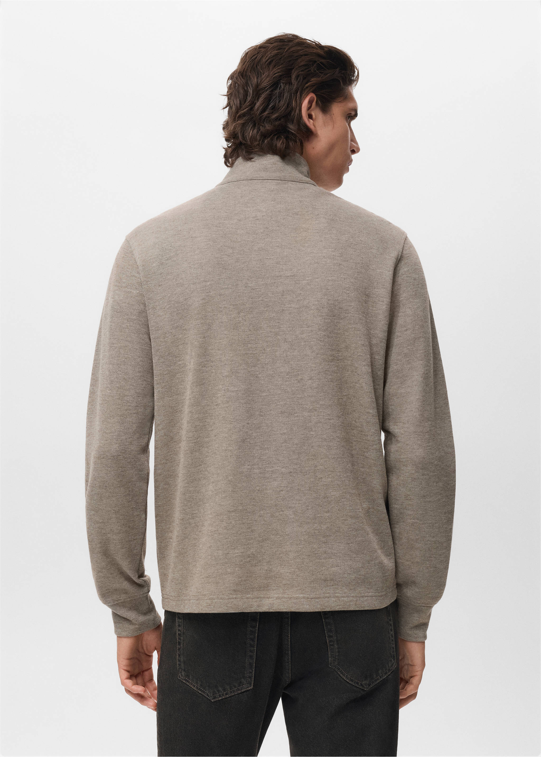 Sudadera cremallera regular fit - Reverso del artículo, Arena. Ref: 17037898-00.