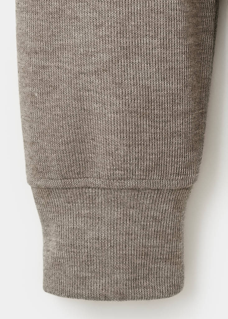 Regular-fit zip-up hoodie — Sand