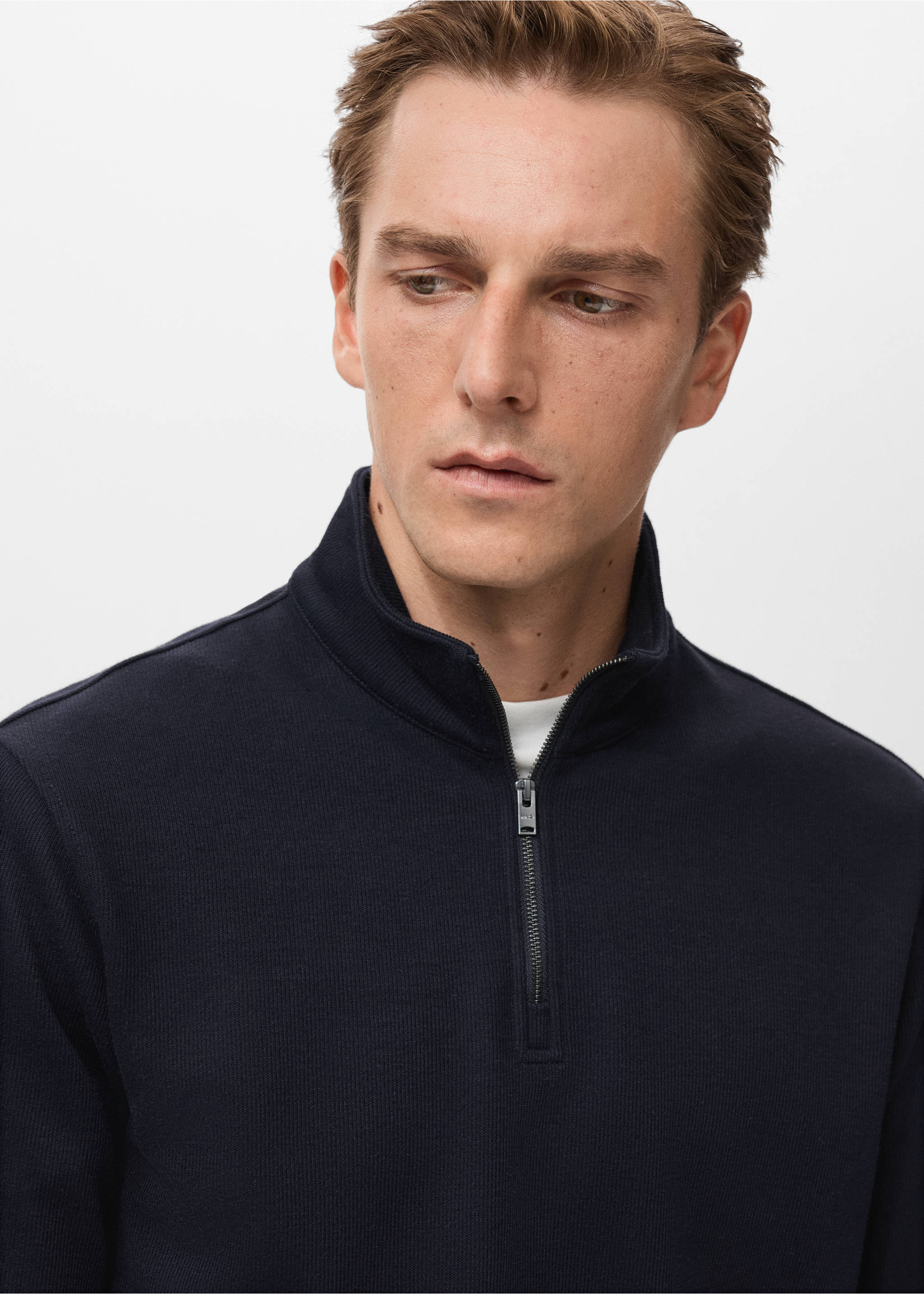 Sudadera cremallera regular fit - Detalle del artículo 1, Azul marino. Ref: 17037898-00.
