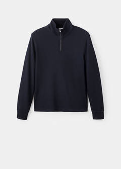 Regular-fit zip-up hoodie — Navy 6