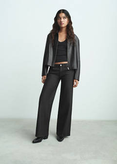 Wide leg jeans with glitter — Black 2