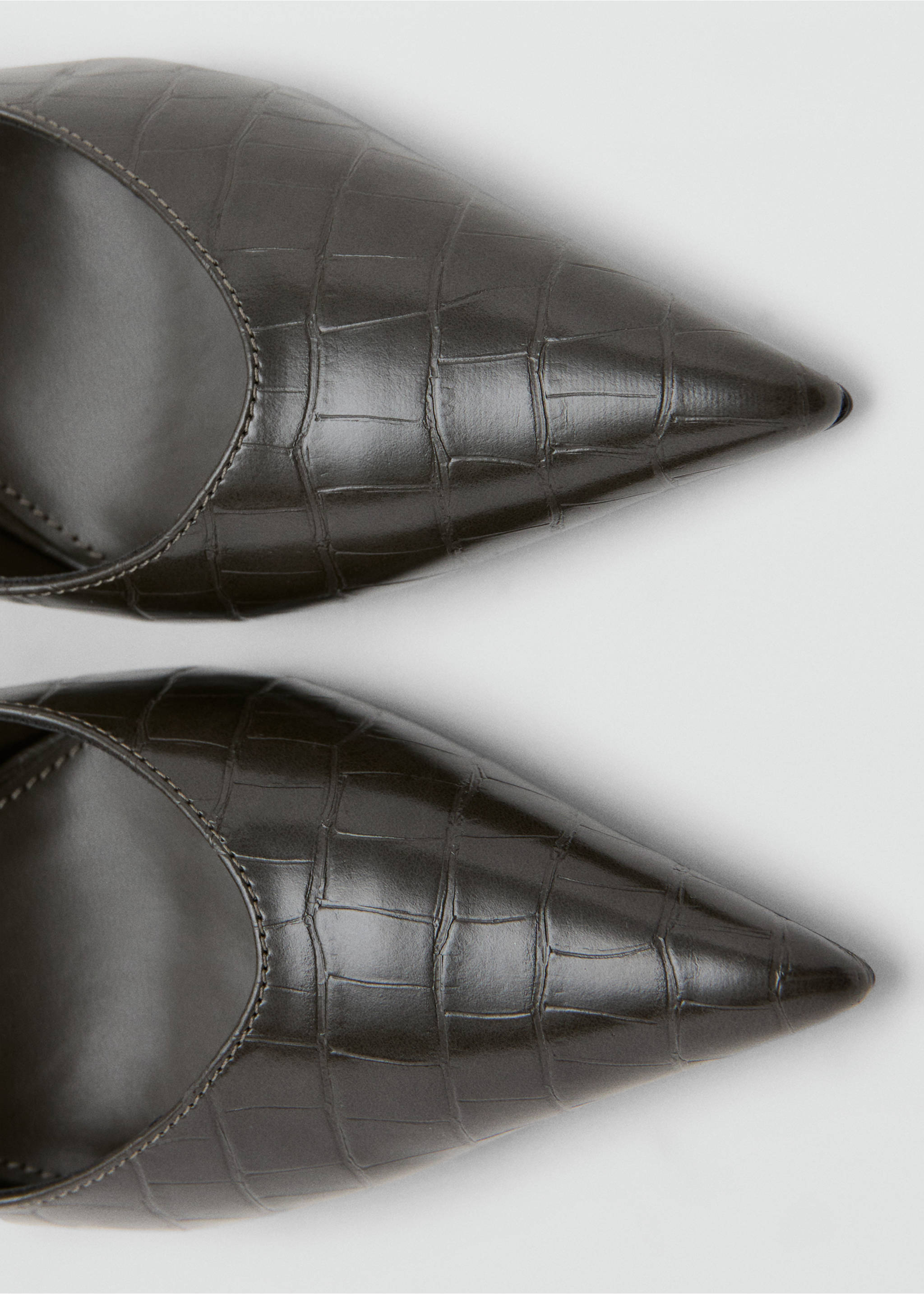 鳄鱼纹高跟鞋 - null, 石楠花淡灰. Ref: 17037902-00.