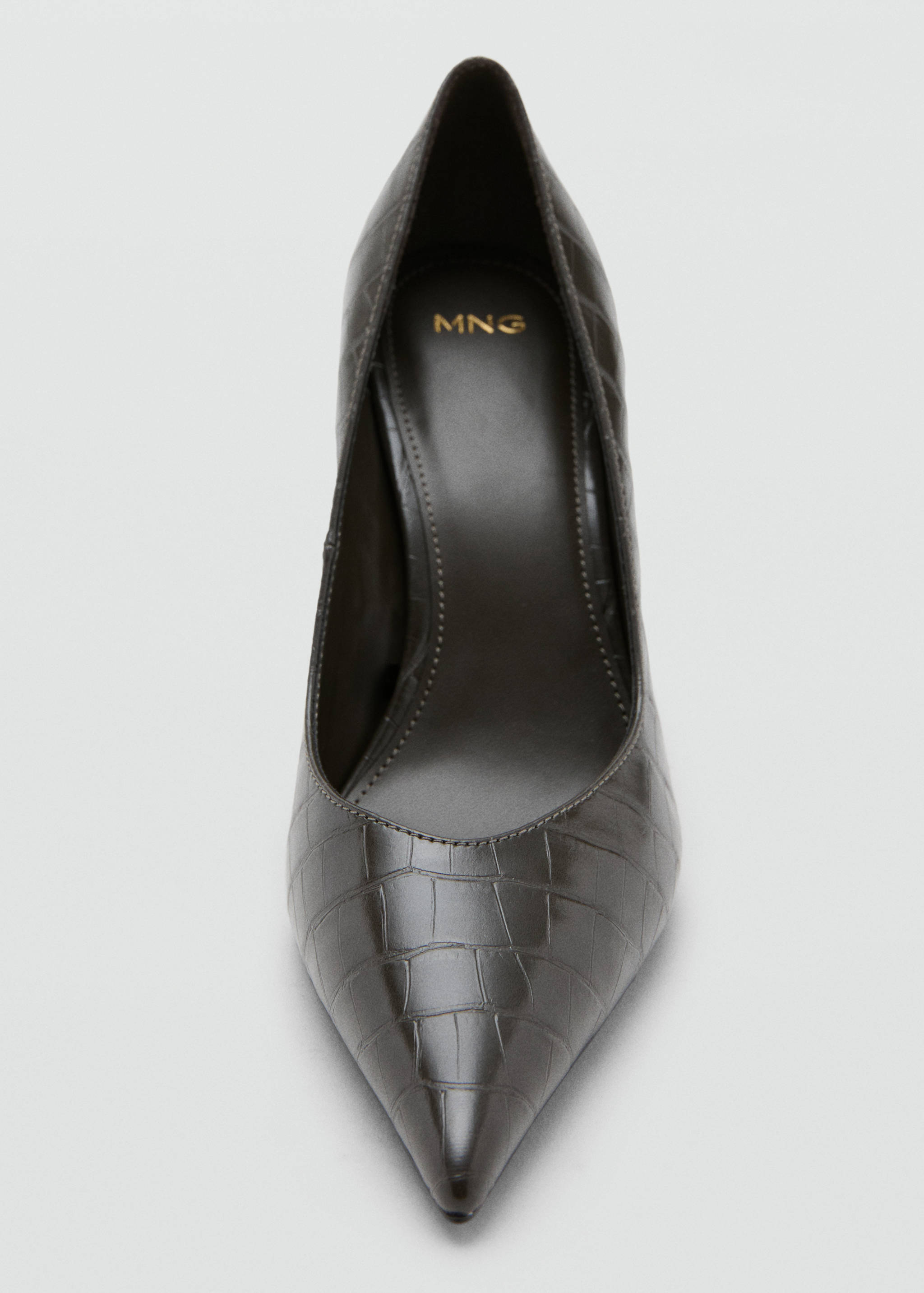 鳄鱼纹高跟鞋 - null