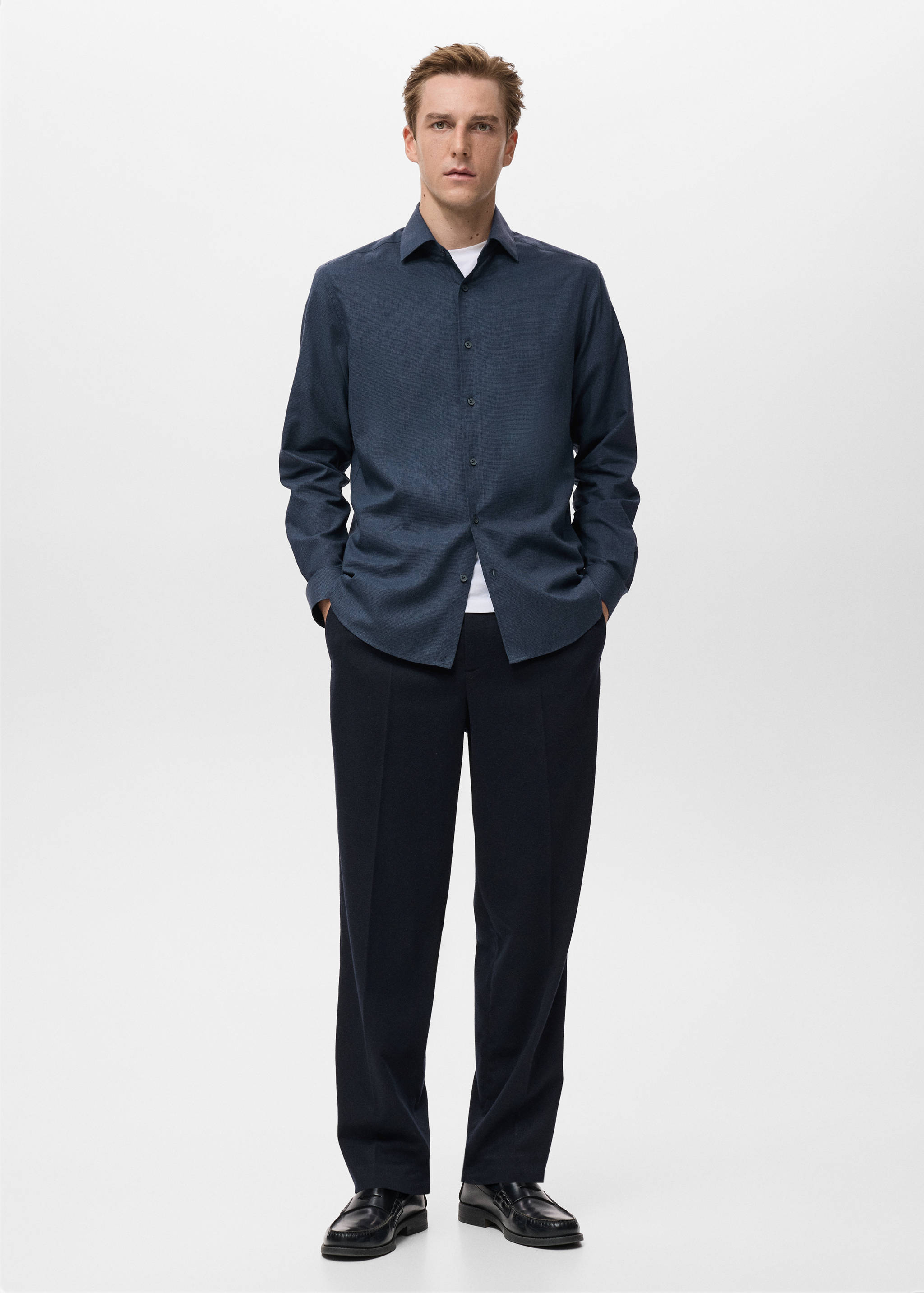 Camisa 100% algodón franela regular fit - Plano general