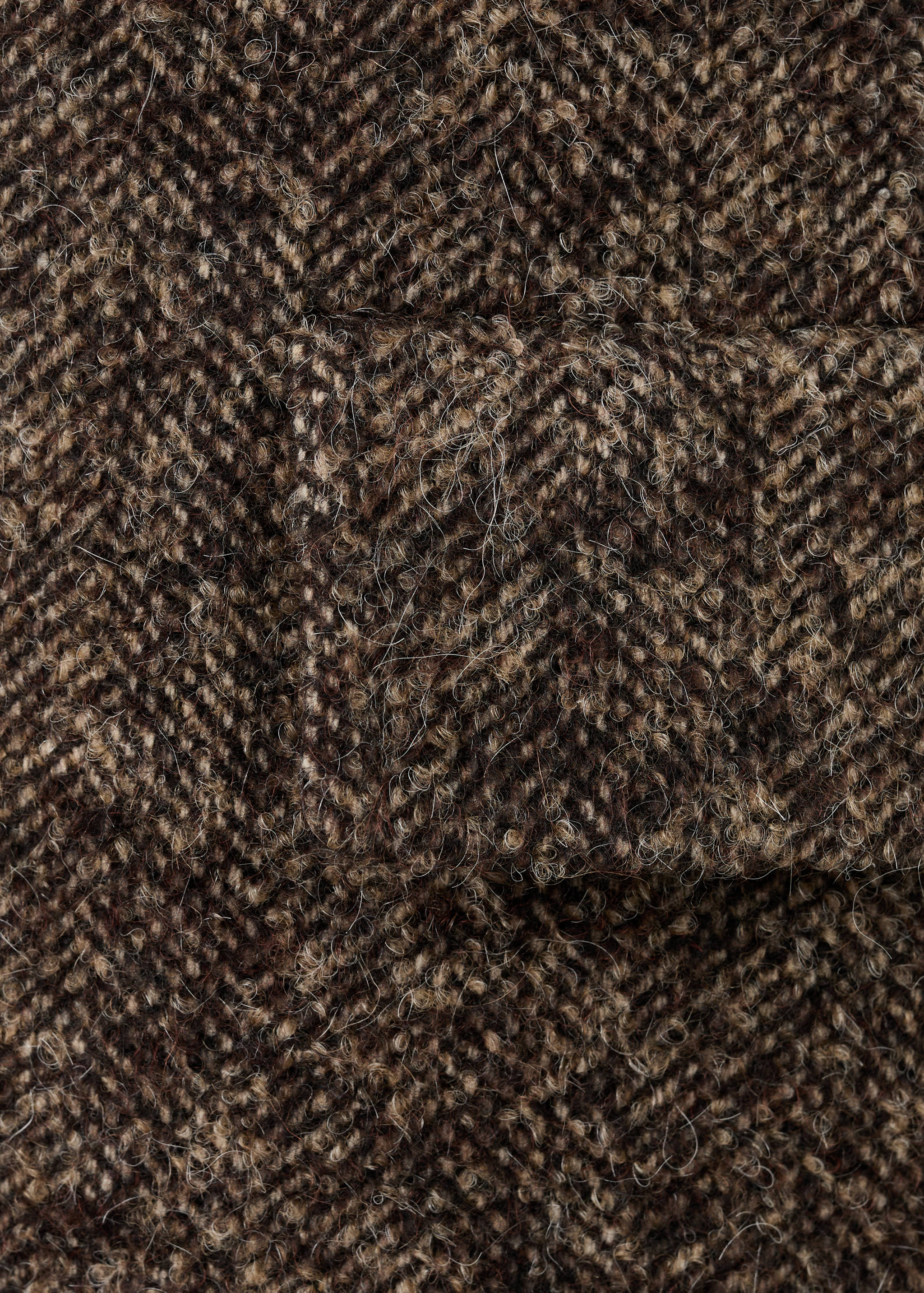 Παλτό μάλλινο μελανζέ oversize - Λεπτομέρεια του προϊόντος 0