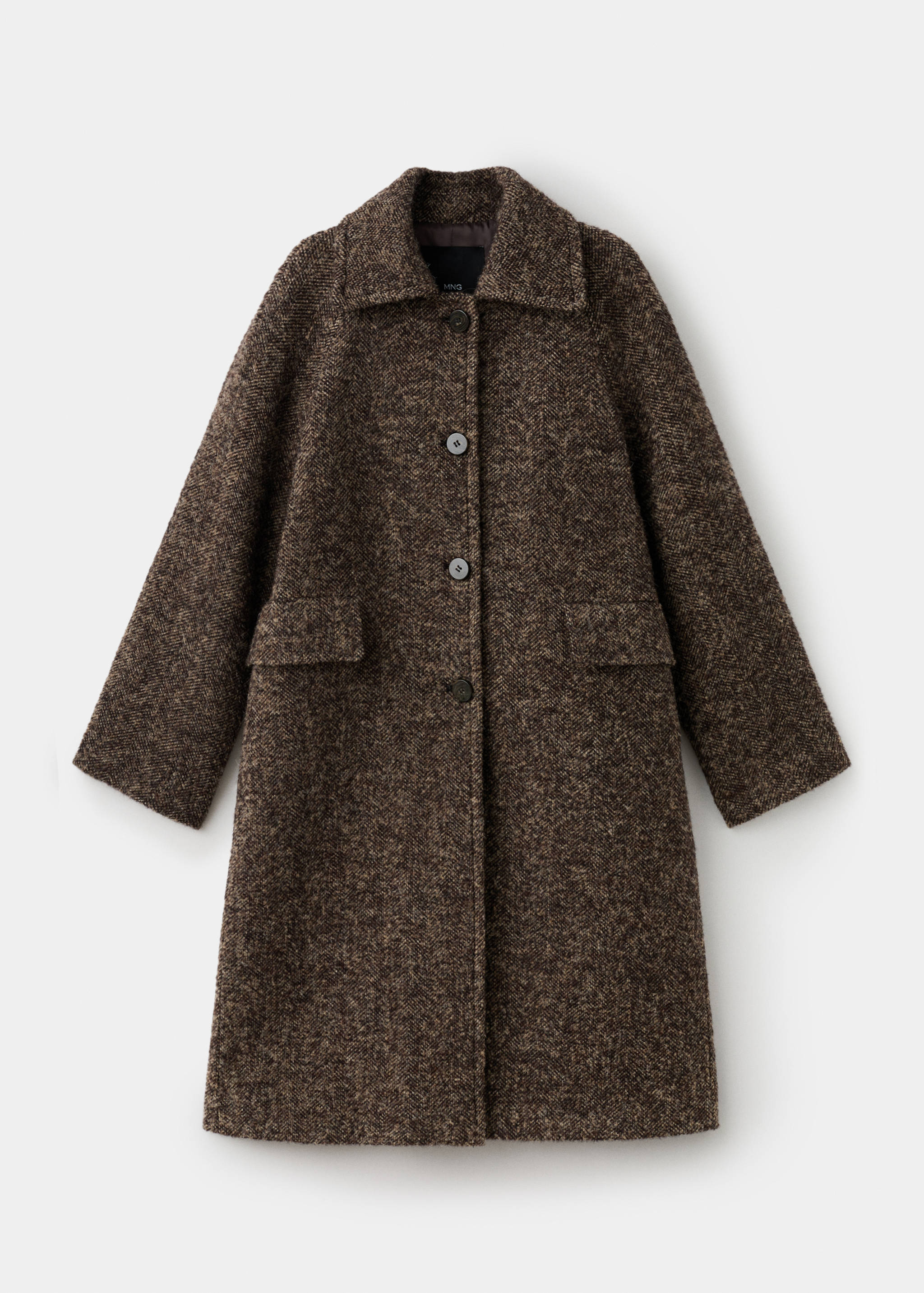 Cappotto lana melangiata oversize - Articolo senza modello