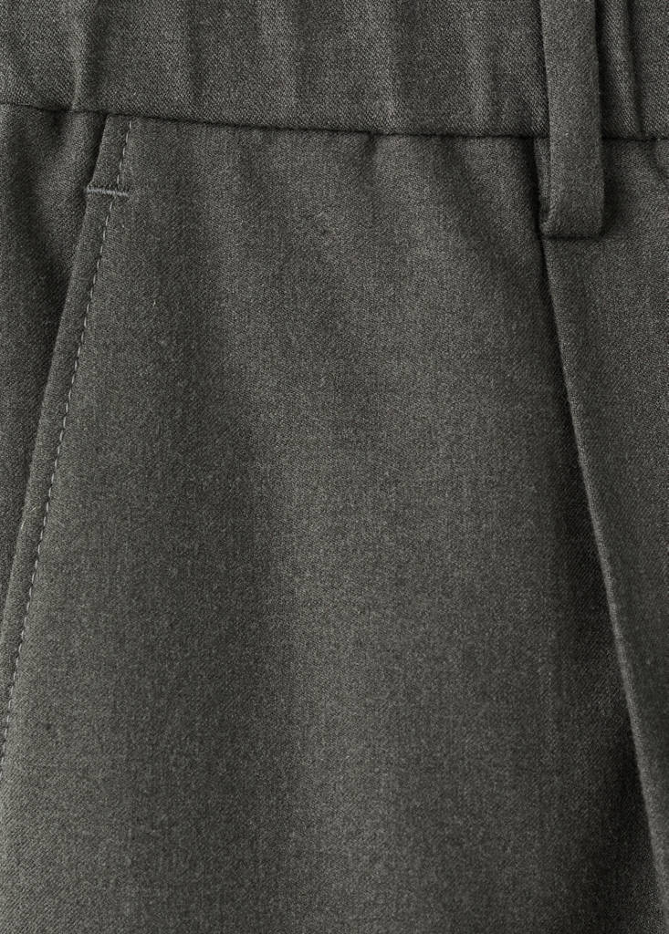 Regular fit cord pleated trousers — Medium Brown