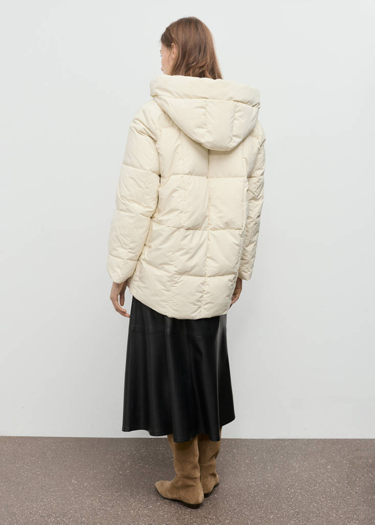 Hood puffer coat — Vanilla