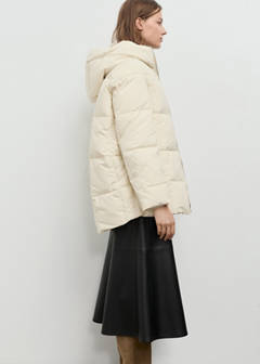 Hood puffer coat — Vanilla 5