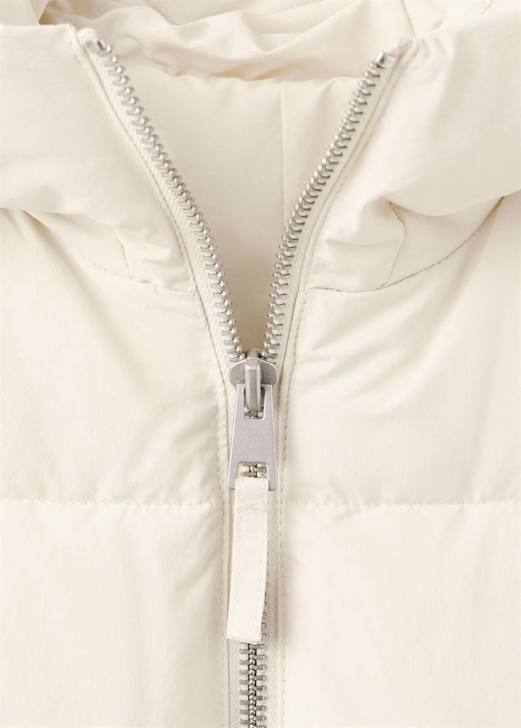 Hood puffer coat — Vanilla