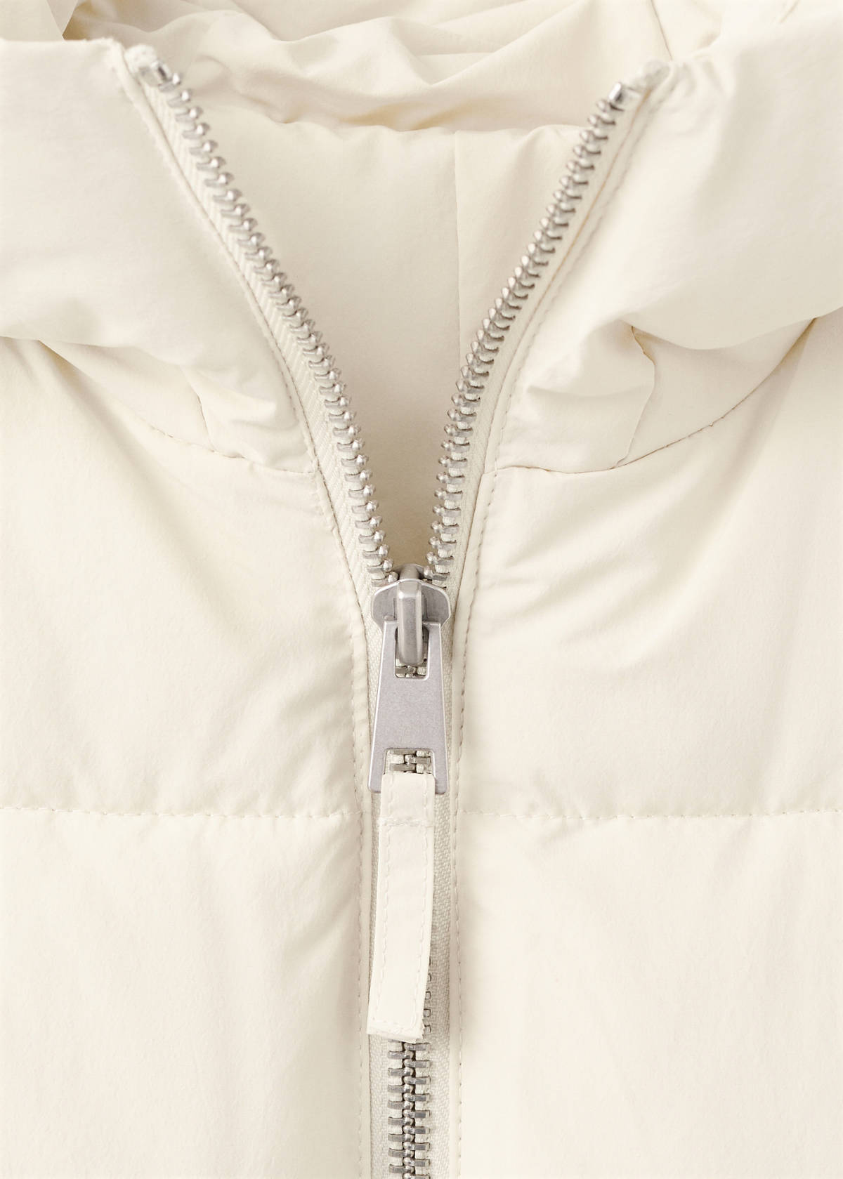 Hood puffer coat — Vanilla