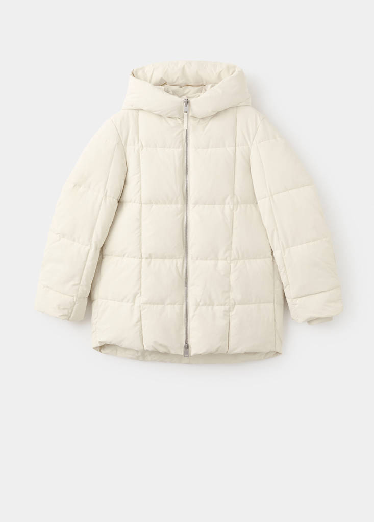 Hood puffer coat — Vanilla