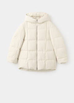Hood puffer coat — Vanilla 6