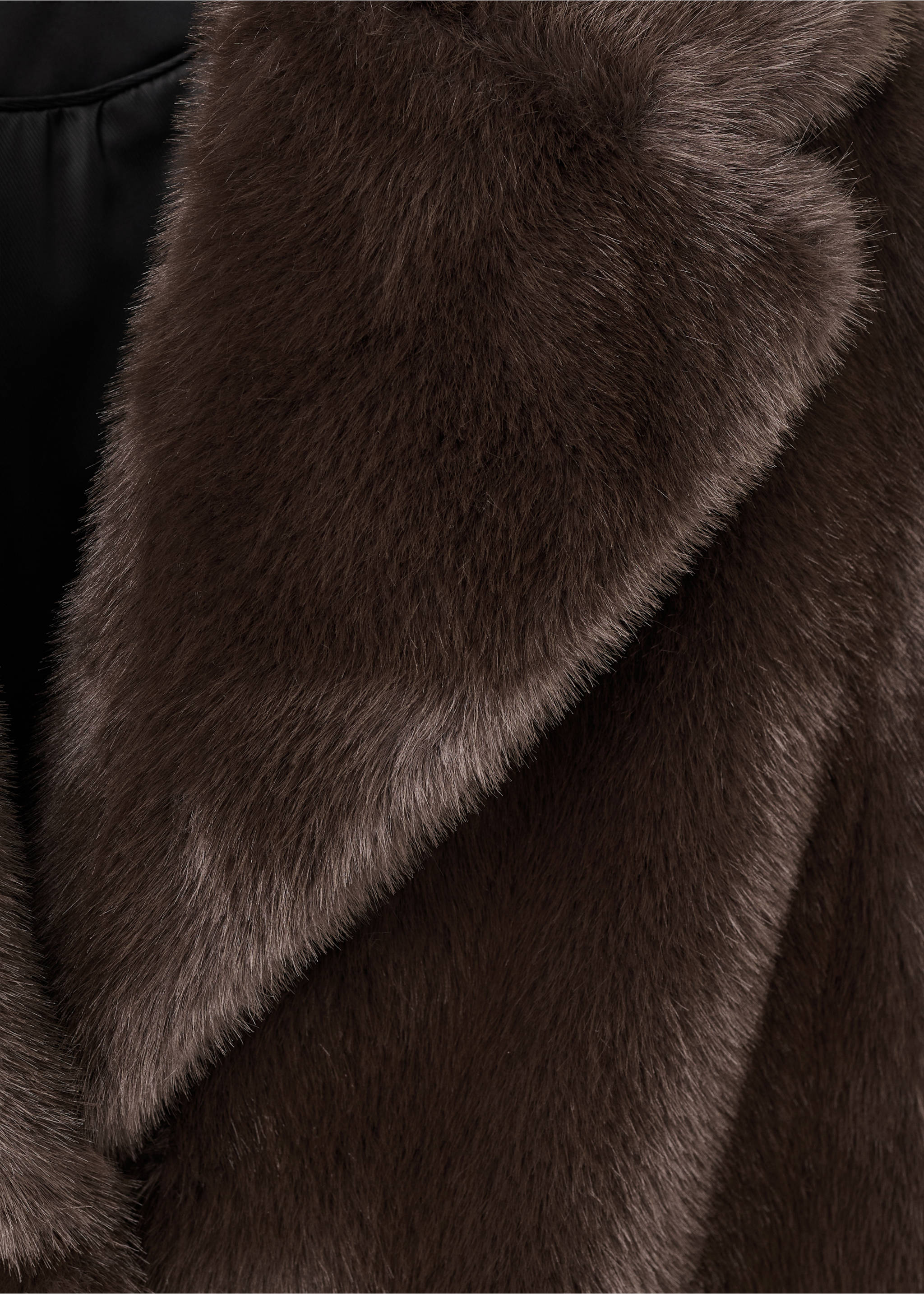 Manteau fausse fourrure revers - Détail de l'article 8, Beige. Ref: 17038269-00.