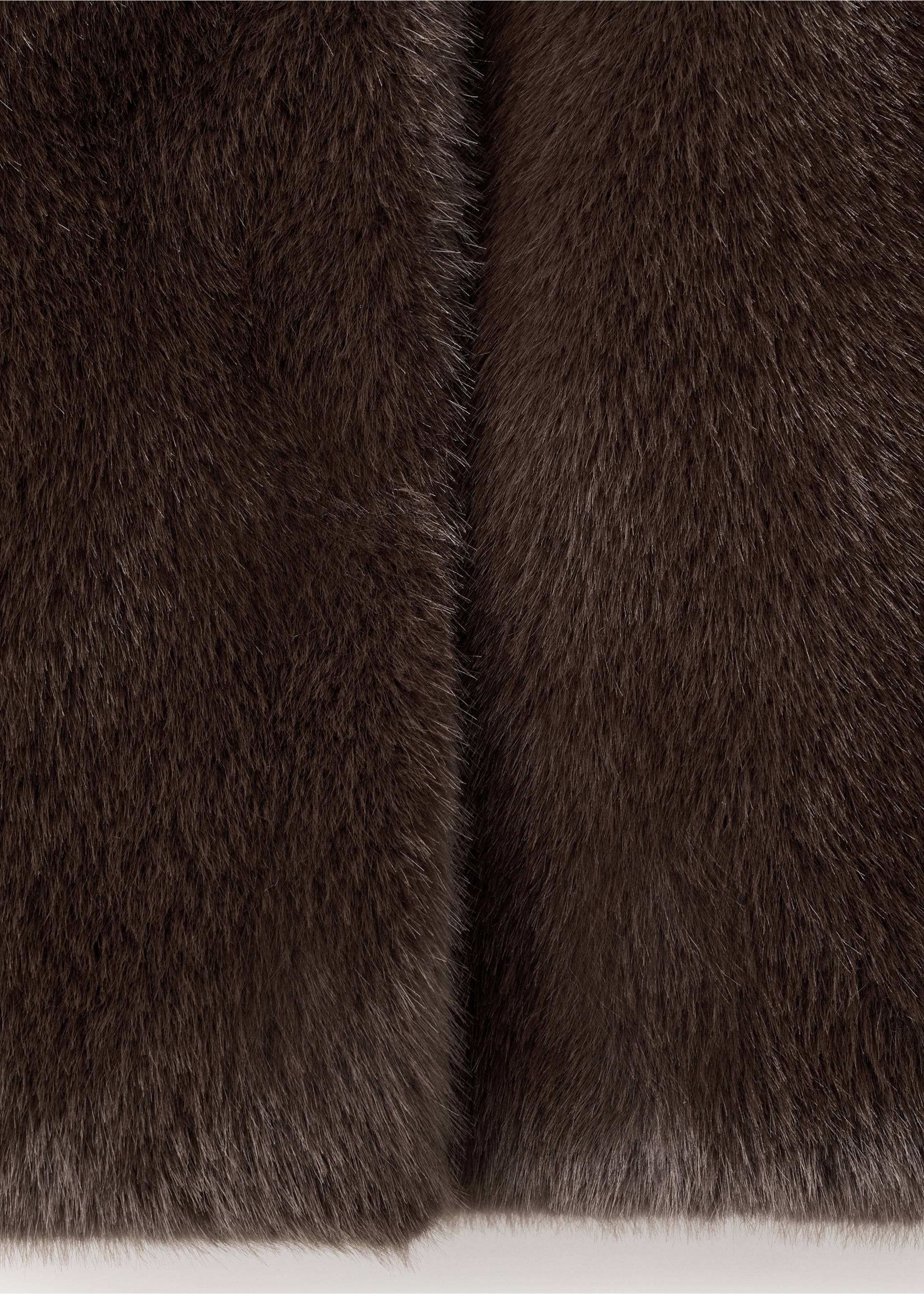 Manteau fausse fourrure revers - Détail de l'article 0, Beige. Ref: 17038269-00.