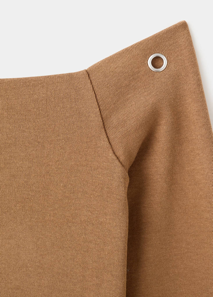 Strapless studded t-shirt — Medium Brown