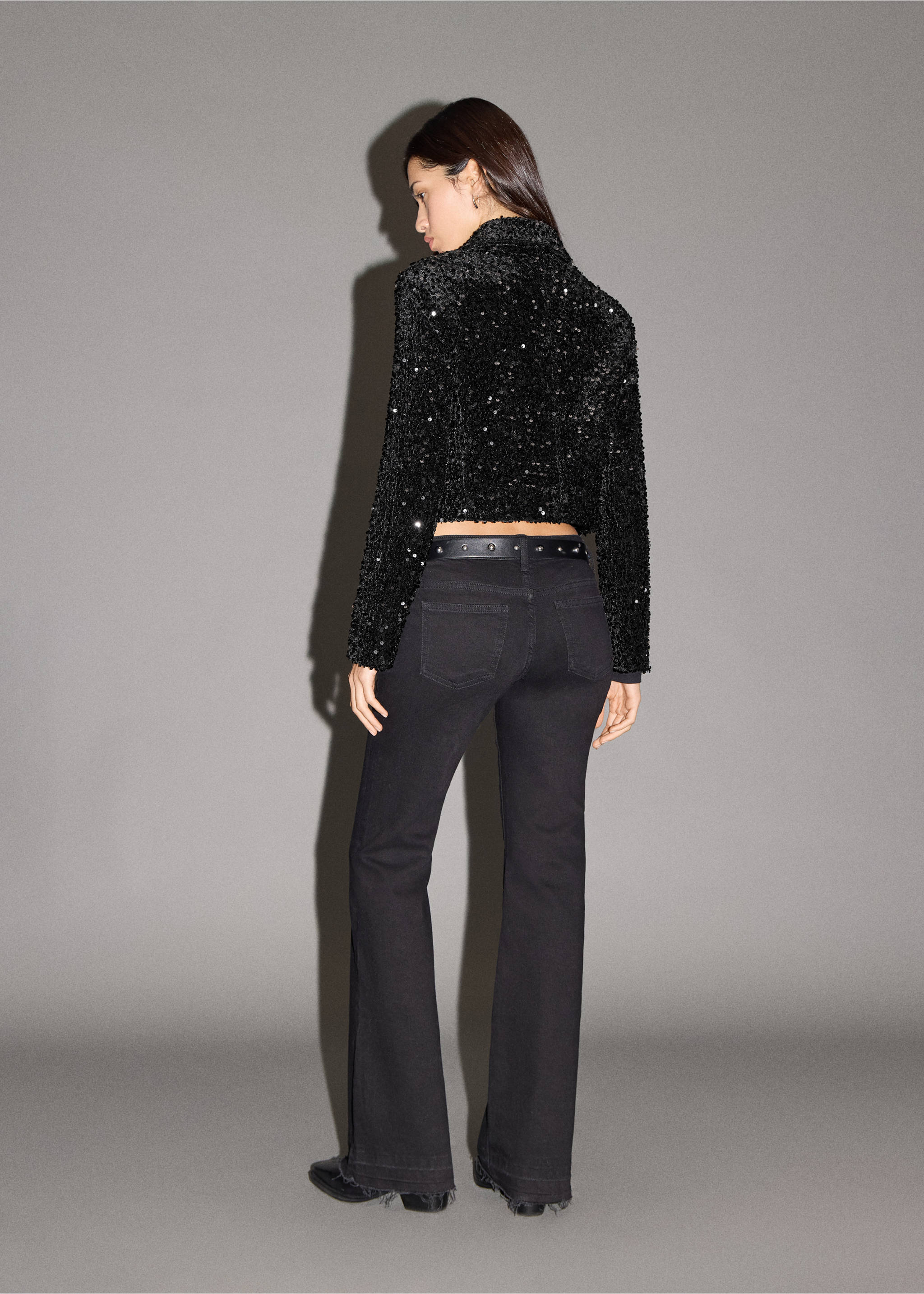 Blazer traje lentejuelas - Reverso del artículo, Negro. Ref: 17038273-00.