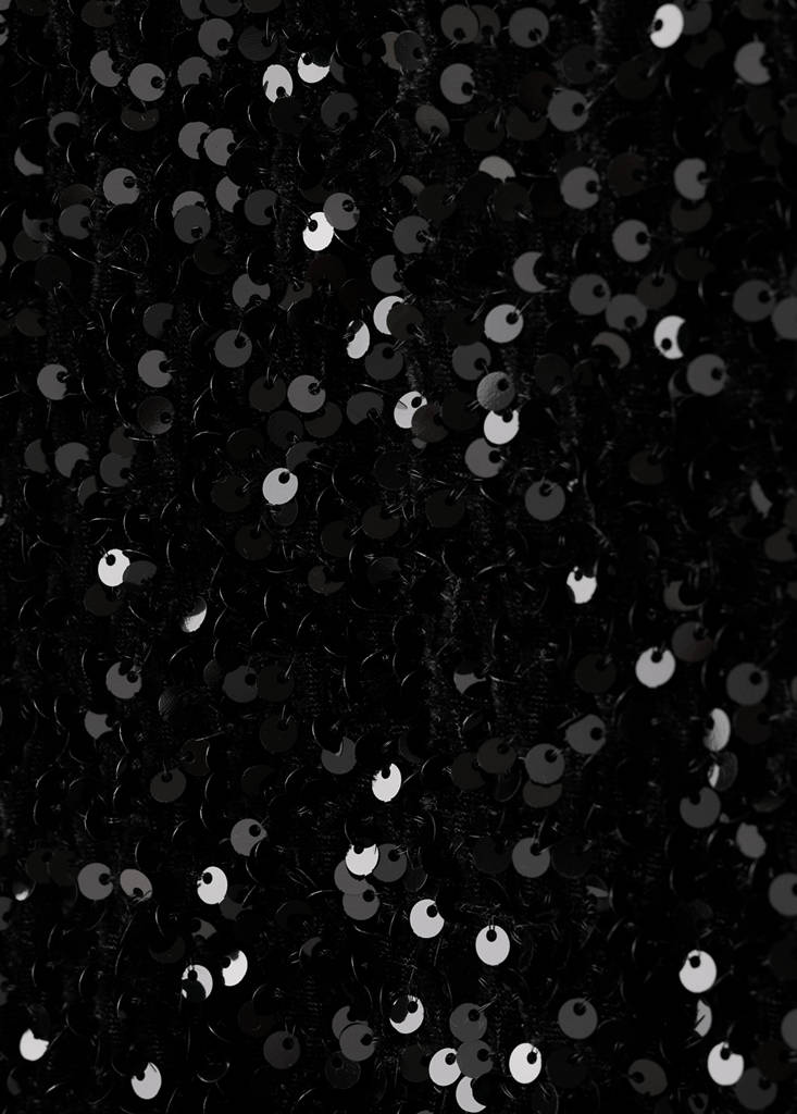 Sequin flared trousers — Black