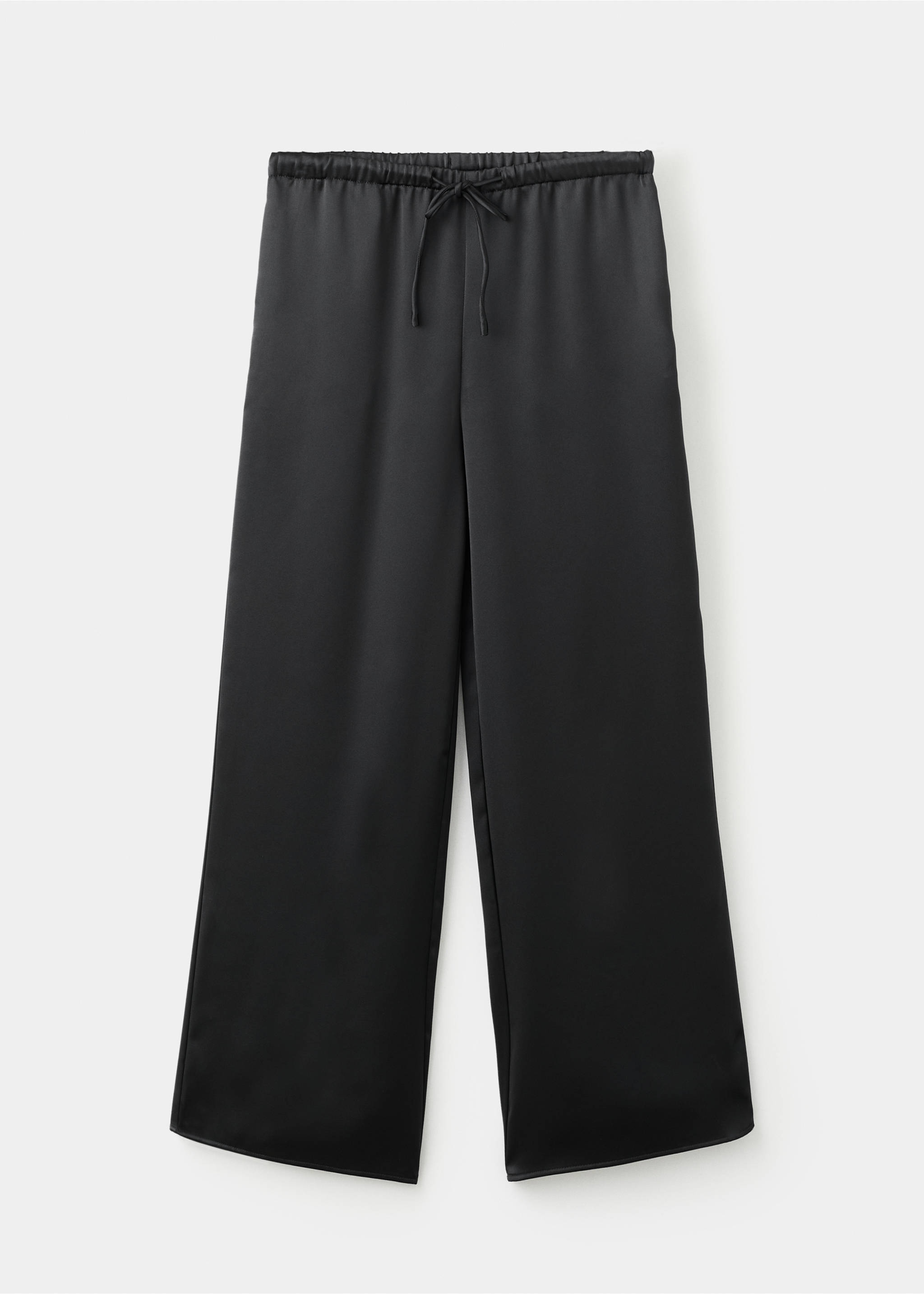 Flowy satin trousers - Article without model, Black. Ref: 17038275-00.