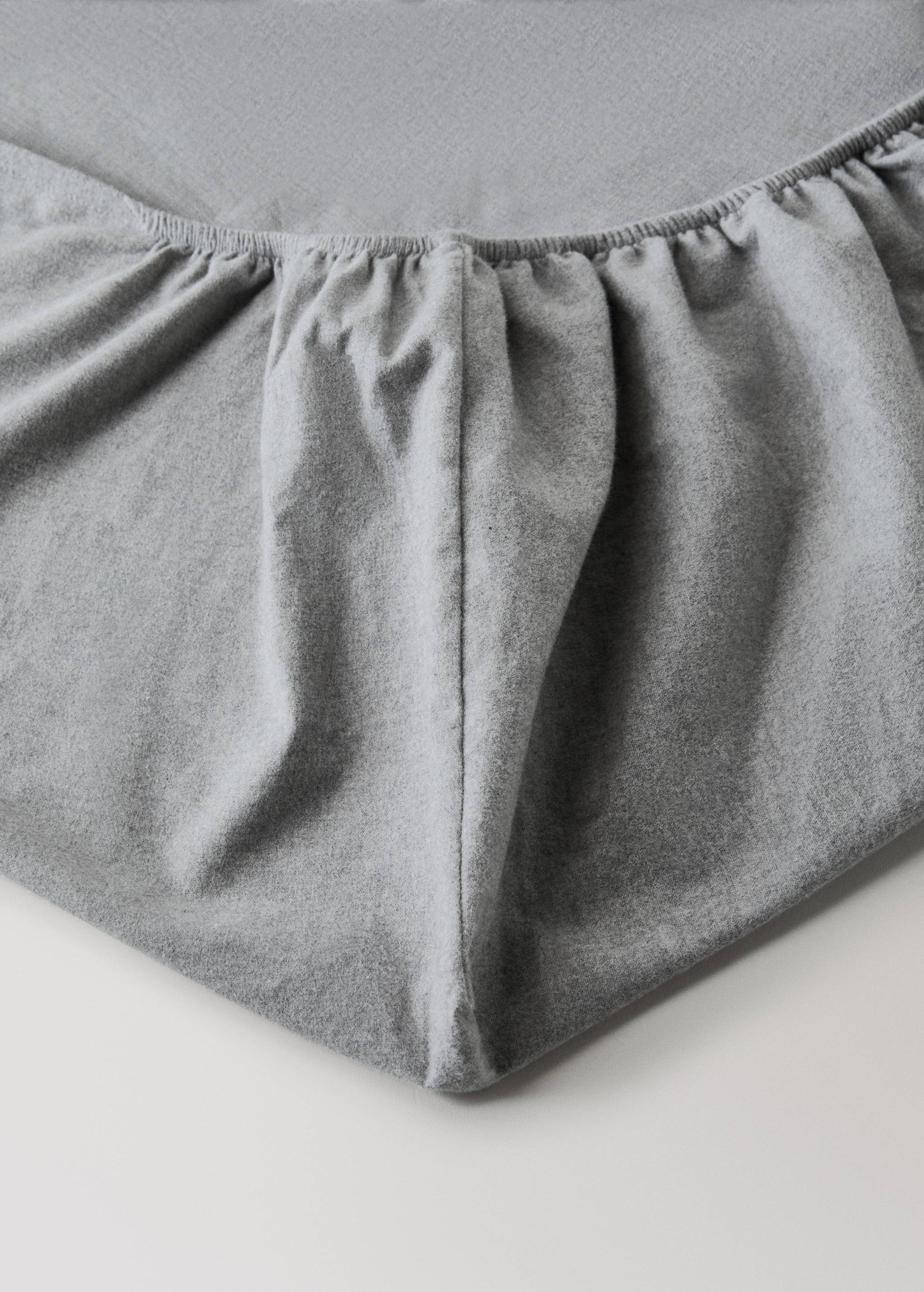 Flannel cotton melange-yarn fitted sheet for 180 cm bed - Details of the article 1
