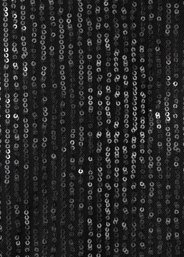 Short dress with sequins — Black