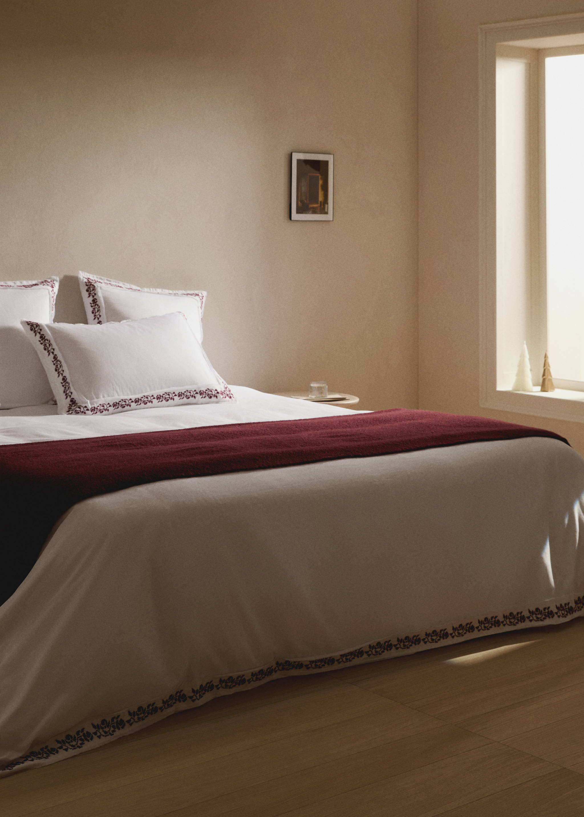 Bettbezug aus Satin-Baumwolle, 300 Fäden, Kreuzstichstickerei, Bett 90 cm - Allgemeine Ansicht