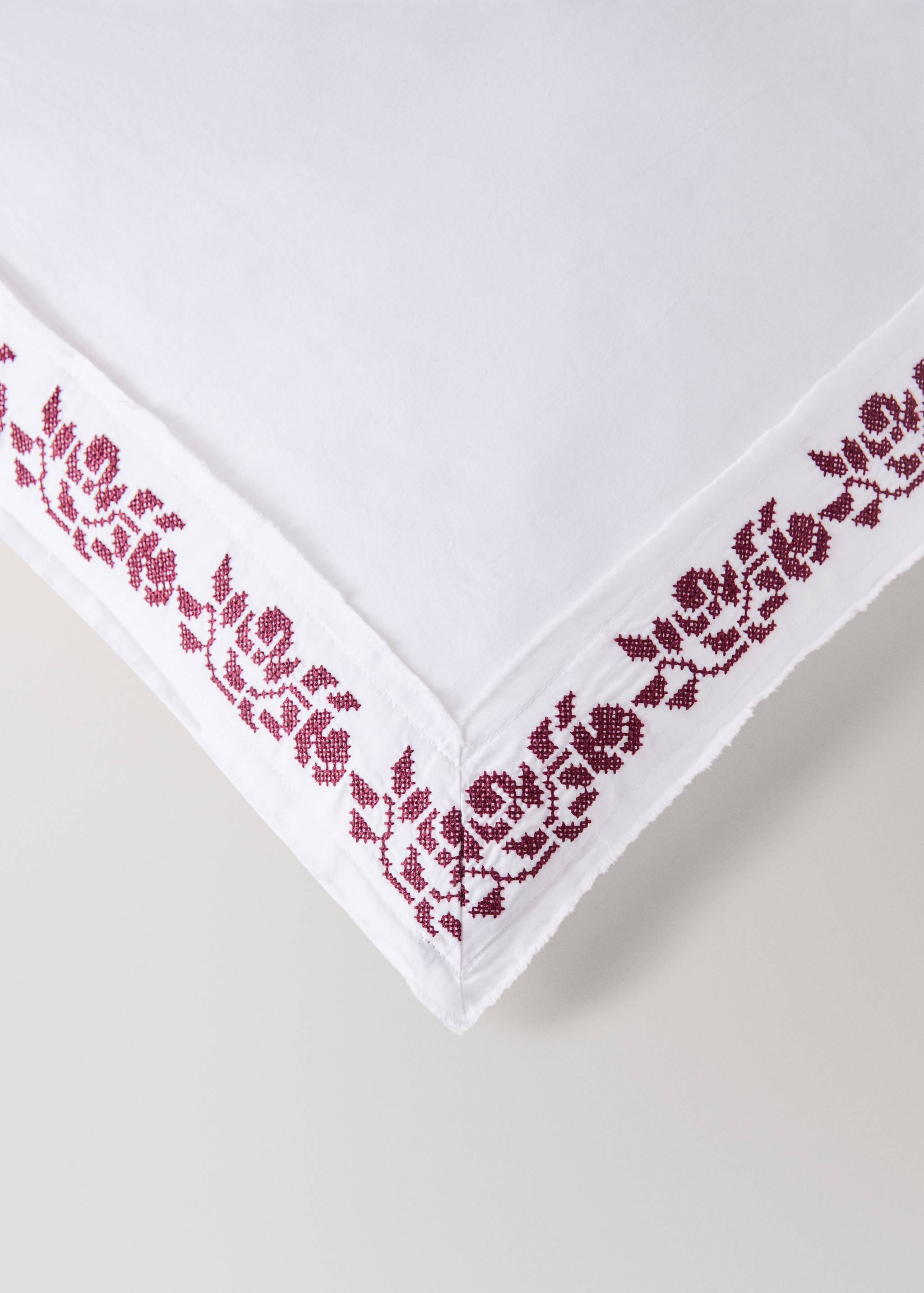 Bettbezug aus Satin-Baumwolle, 300 Fäden, Kreuzstichstickerei, Bett 90 cm - Detail des Artikels 3