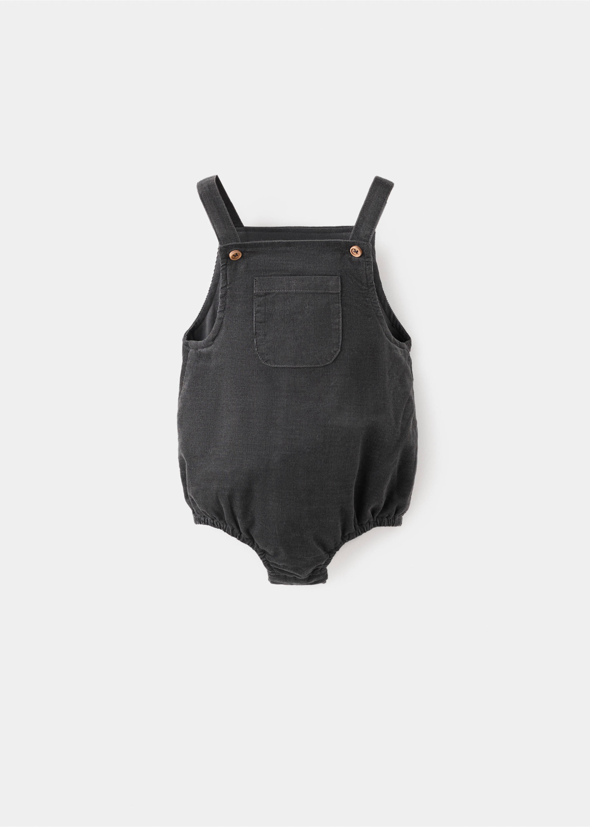 Corduroy romper - Article without model, Charcoal. Ref: 17038633-00.