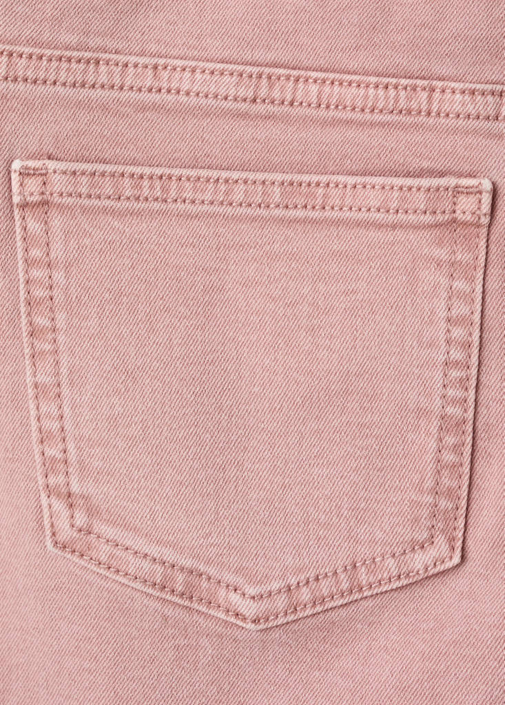 Low-waist jeans with buttons — Pastel Pink