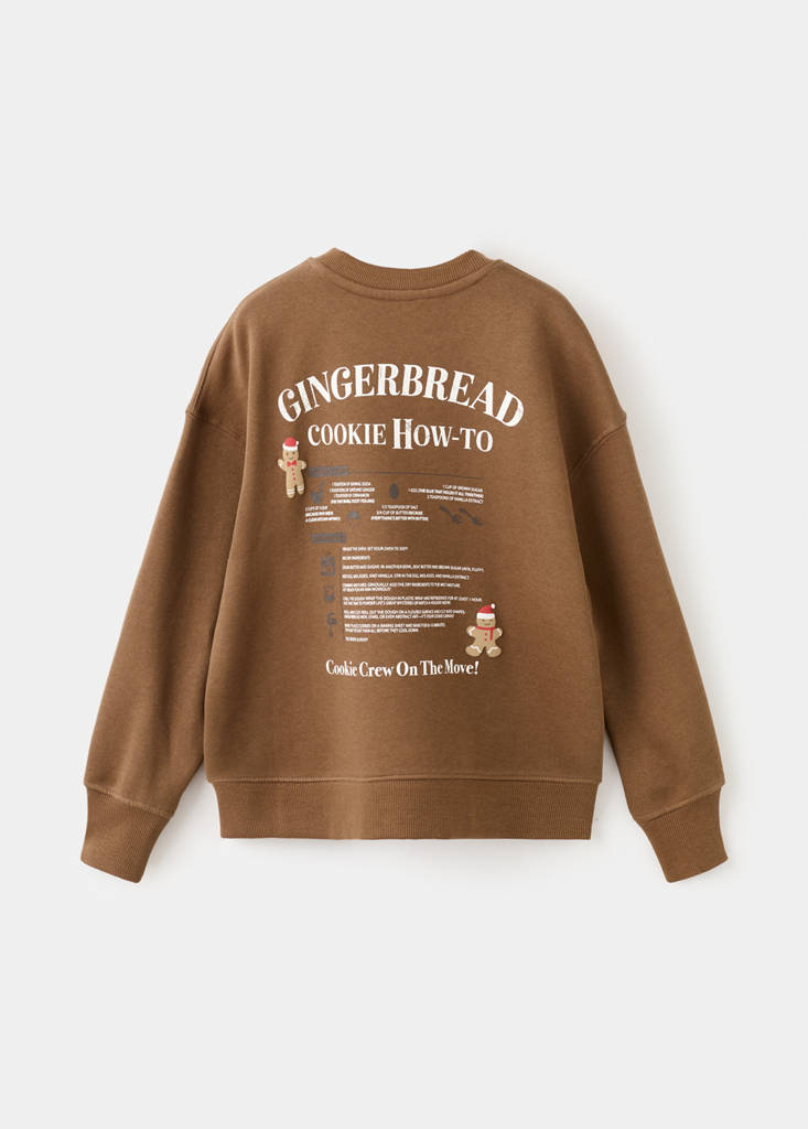 Printed cotton sweatshirt — Mustard