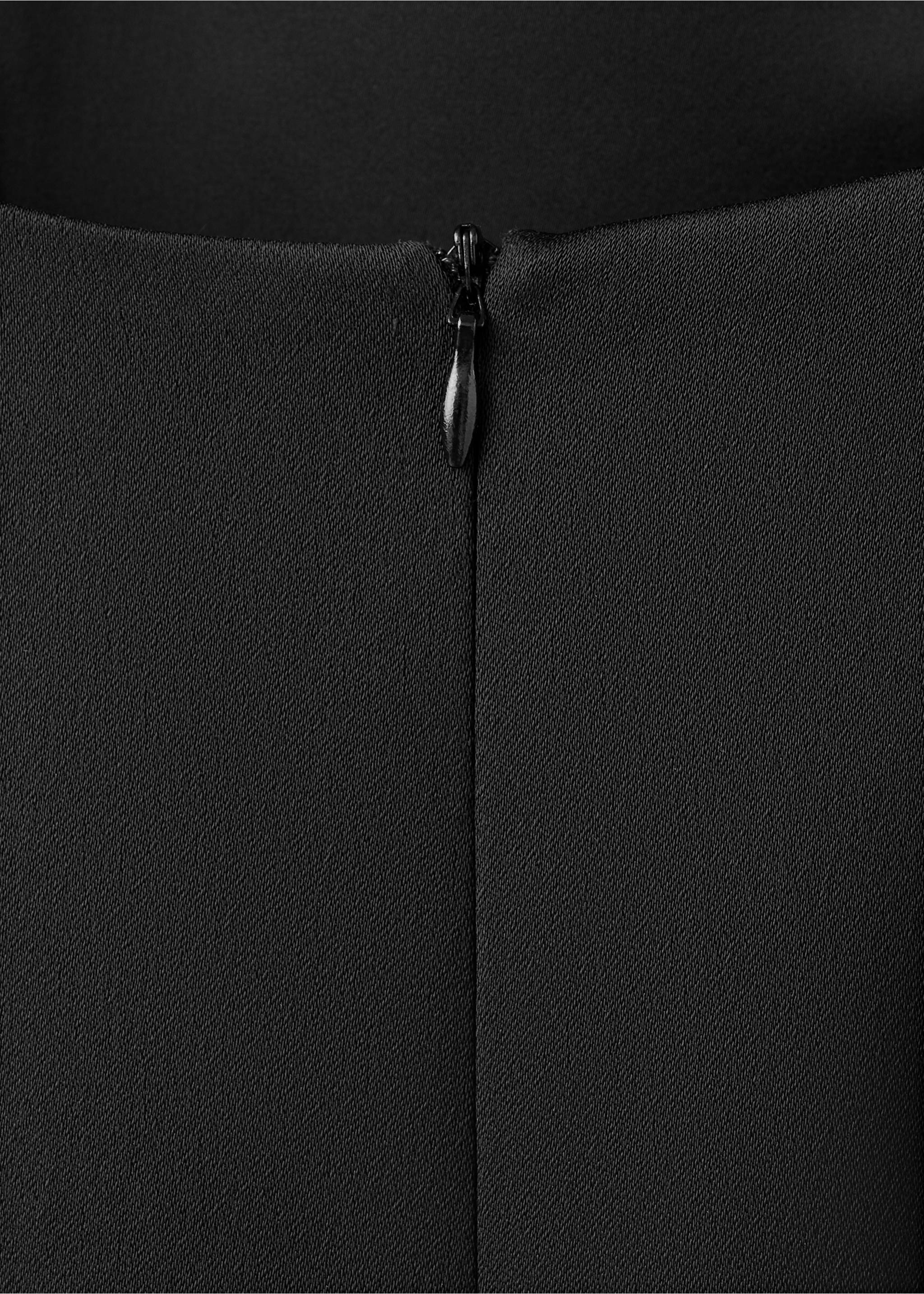 Платье с открытой спиной и кружевным низом - Деталь изделия 0, Черный. Ref: 17039111-00.