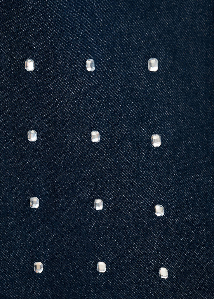 Wide leg jeans with crystals — Open Blue
