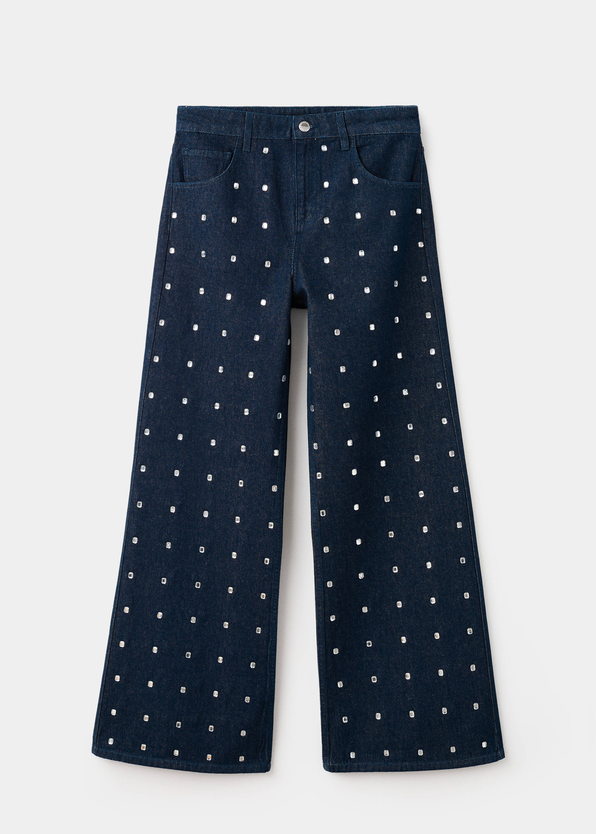 Wide leg jeans with crystals - Article without model