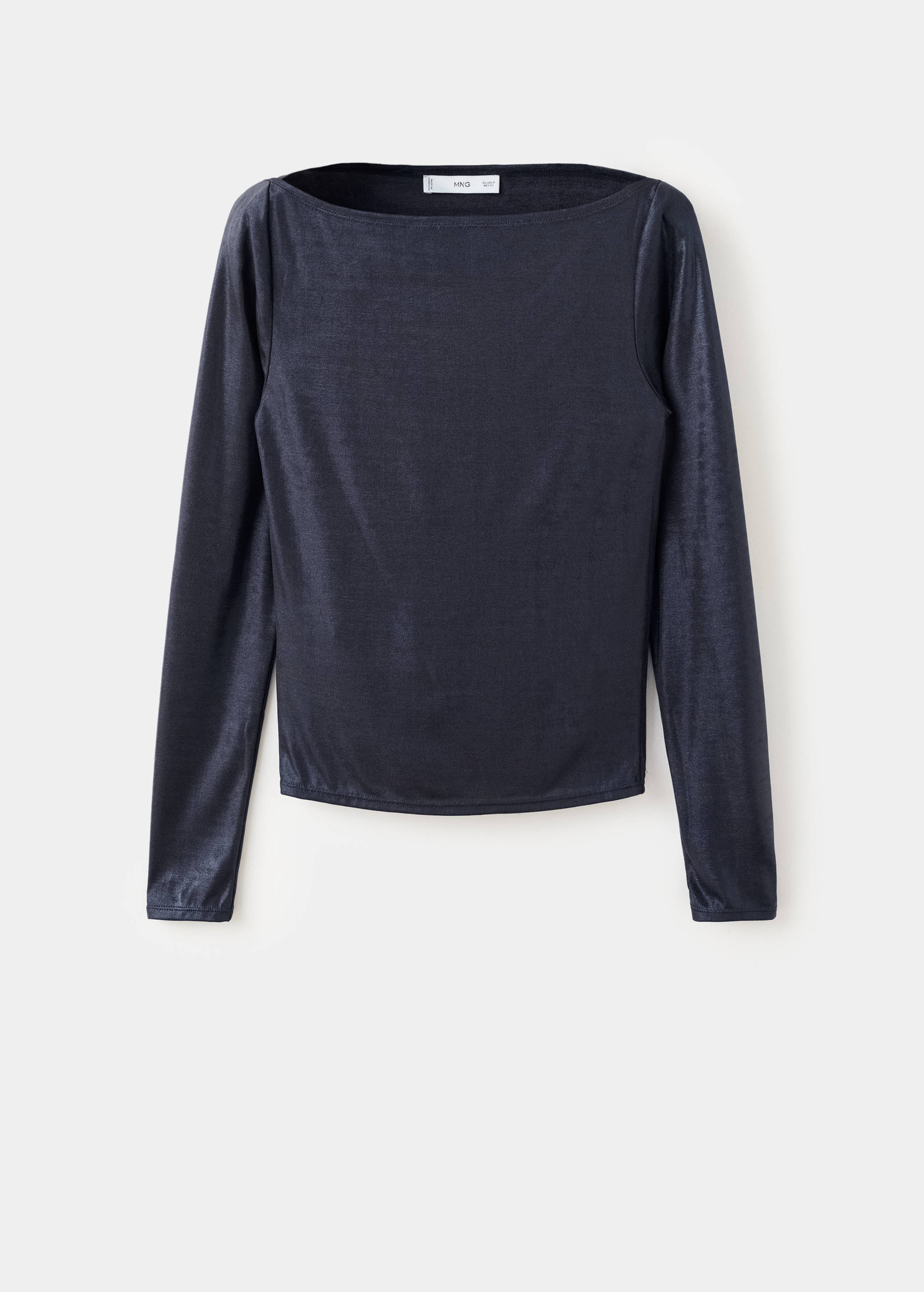Metallic boat-neck top - Article without model