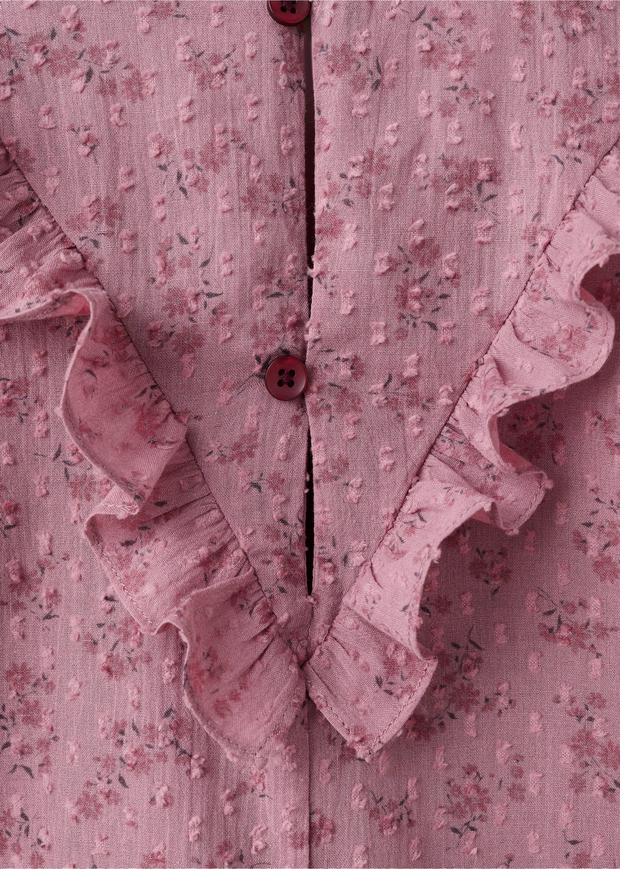Vestido estampado floral - Detalle del artículo 0, Granate. Ref: 17039118-00.