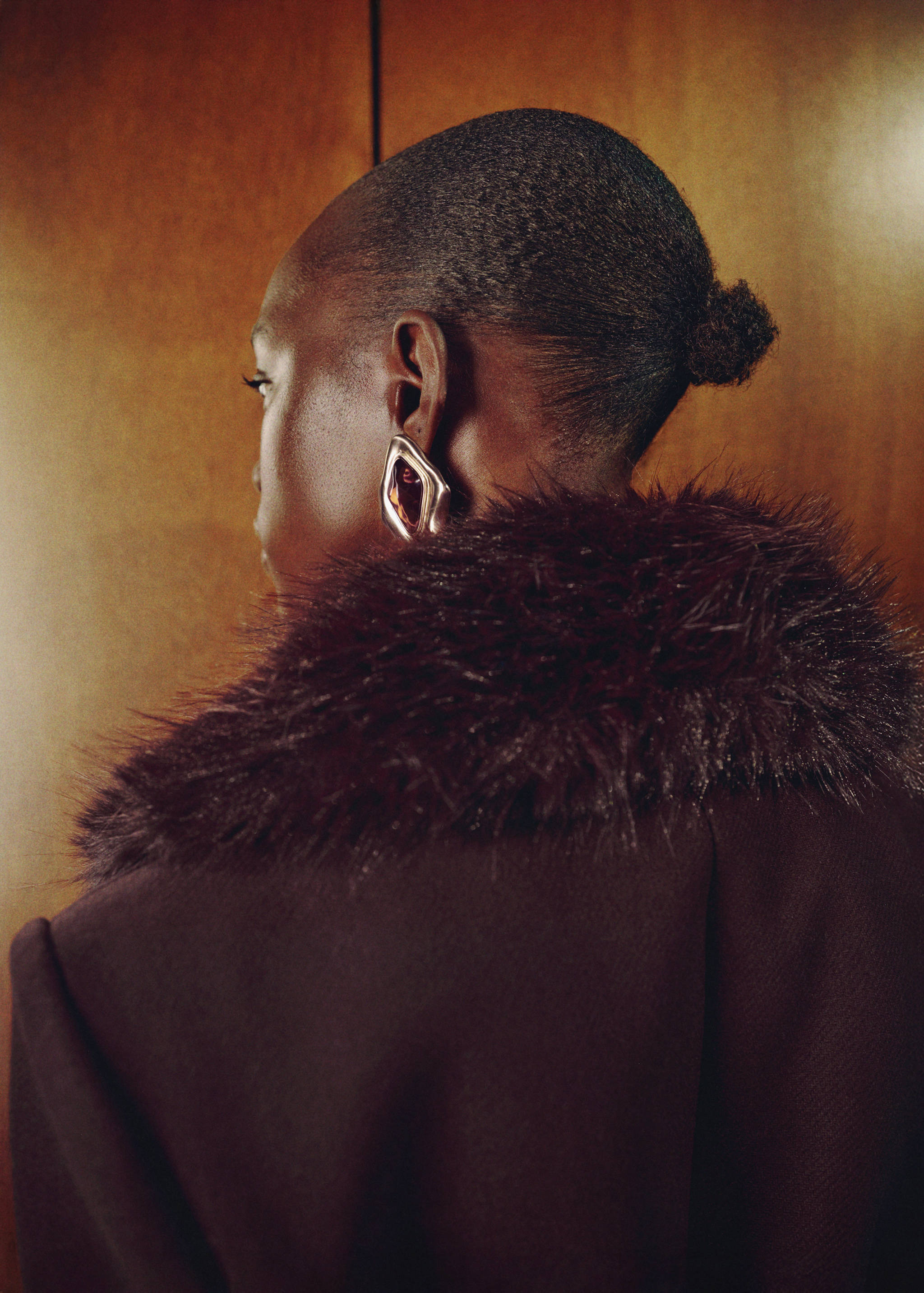 Manteco wool coat with fur collar - Details of the article 1